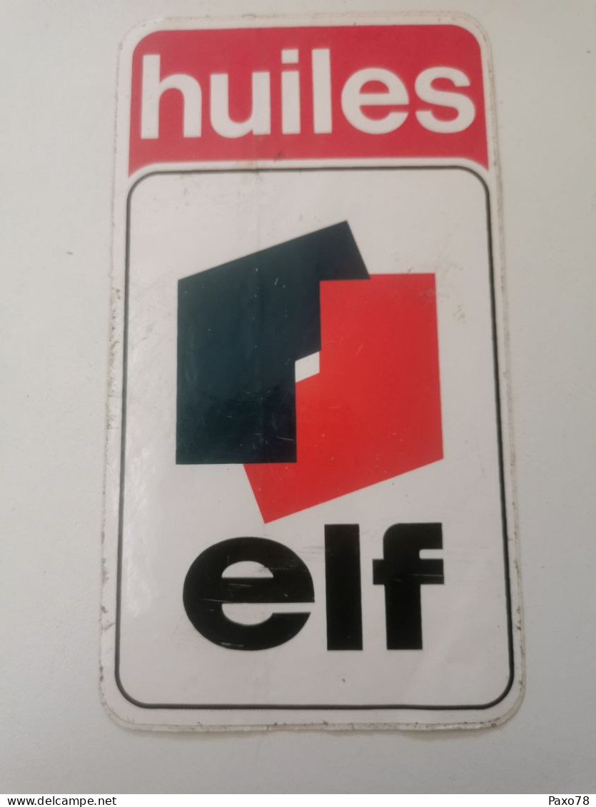 Autocollant Publicitaire, Huiles Elf - Stickers