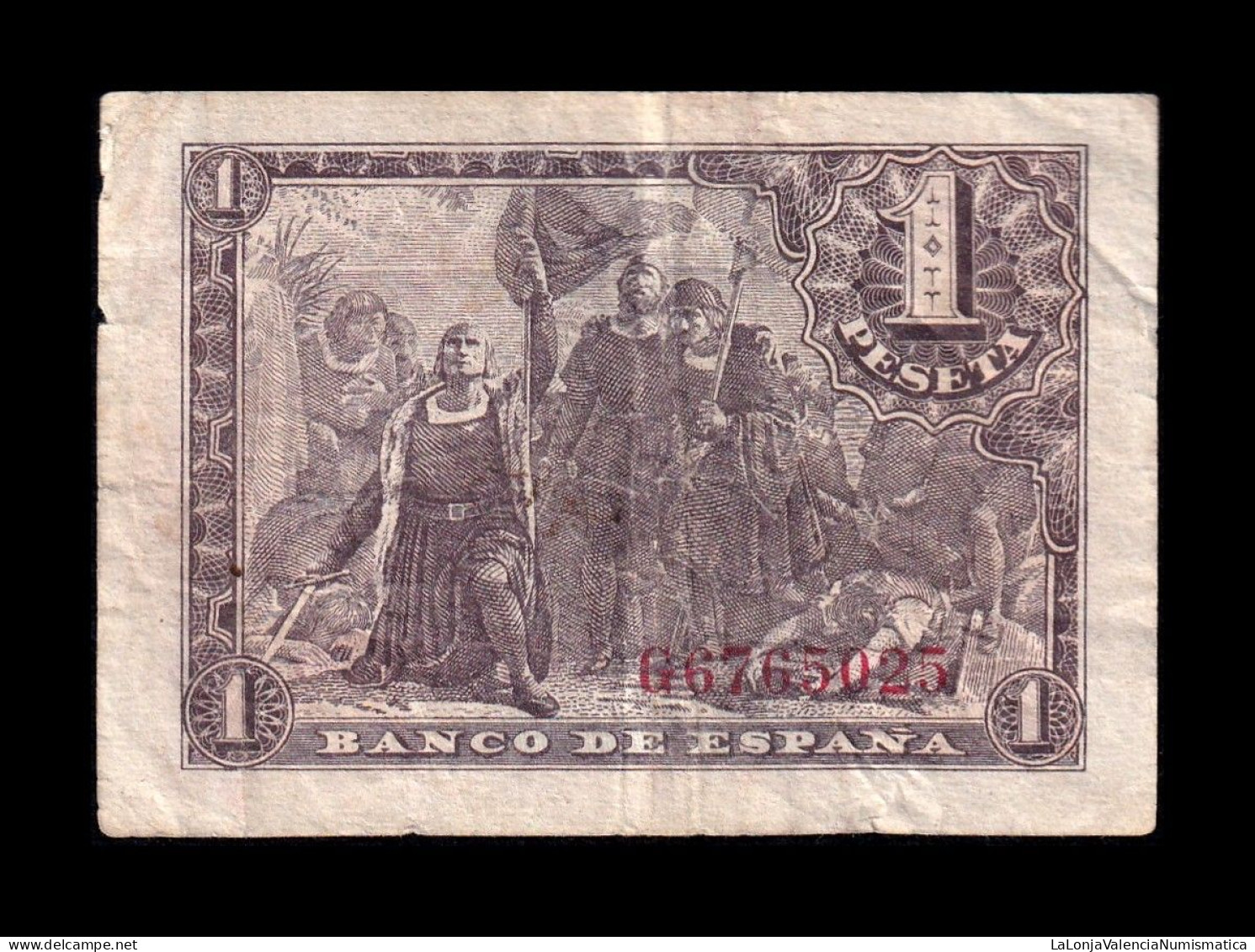 España Spain 1 Peseta Fernando II De Aragón 1943 Pick 126 Serie G Bc/Mbc F/Vf - 1-2 Peseten