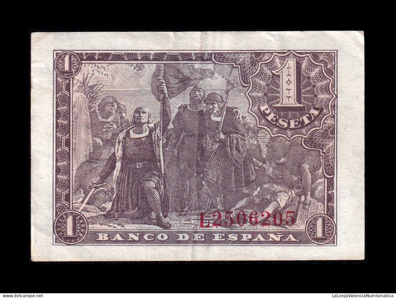 España Spain 1 Peseta Fernando II De Aragón 1943 Pick 126 Serie L Bc/Mbc F/Vf - 1-2 Pesetas