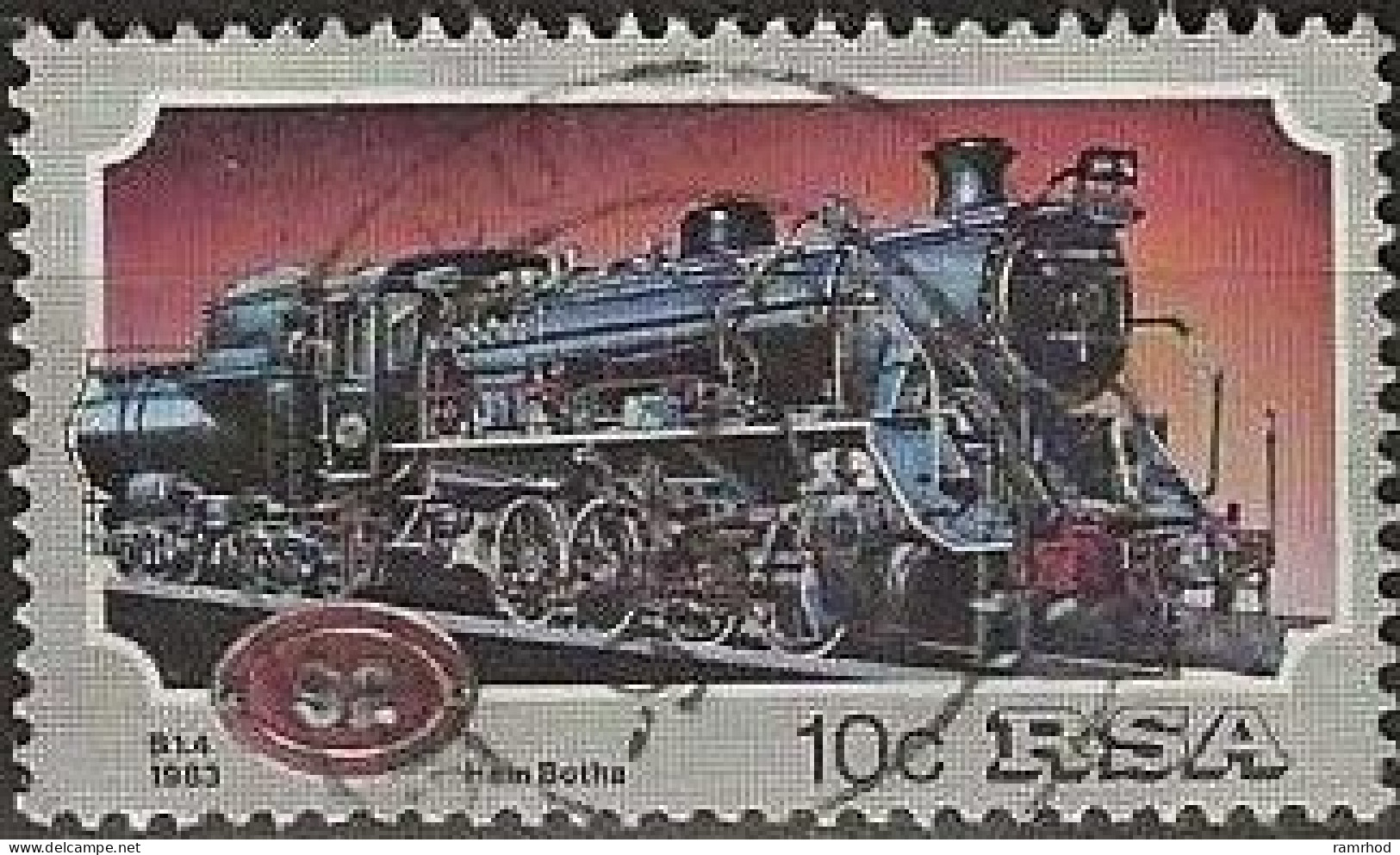 SOUTH AFRICA 1983 Steam Railway Locomotives - 10c - Class S2 Krupp Locomotive, 1952 FU - Usati