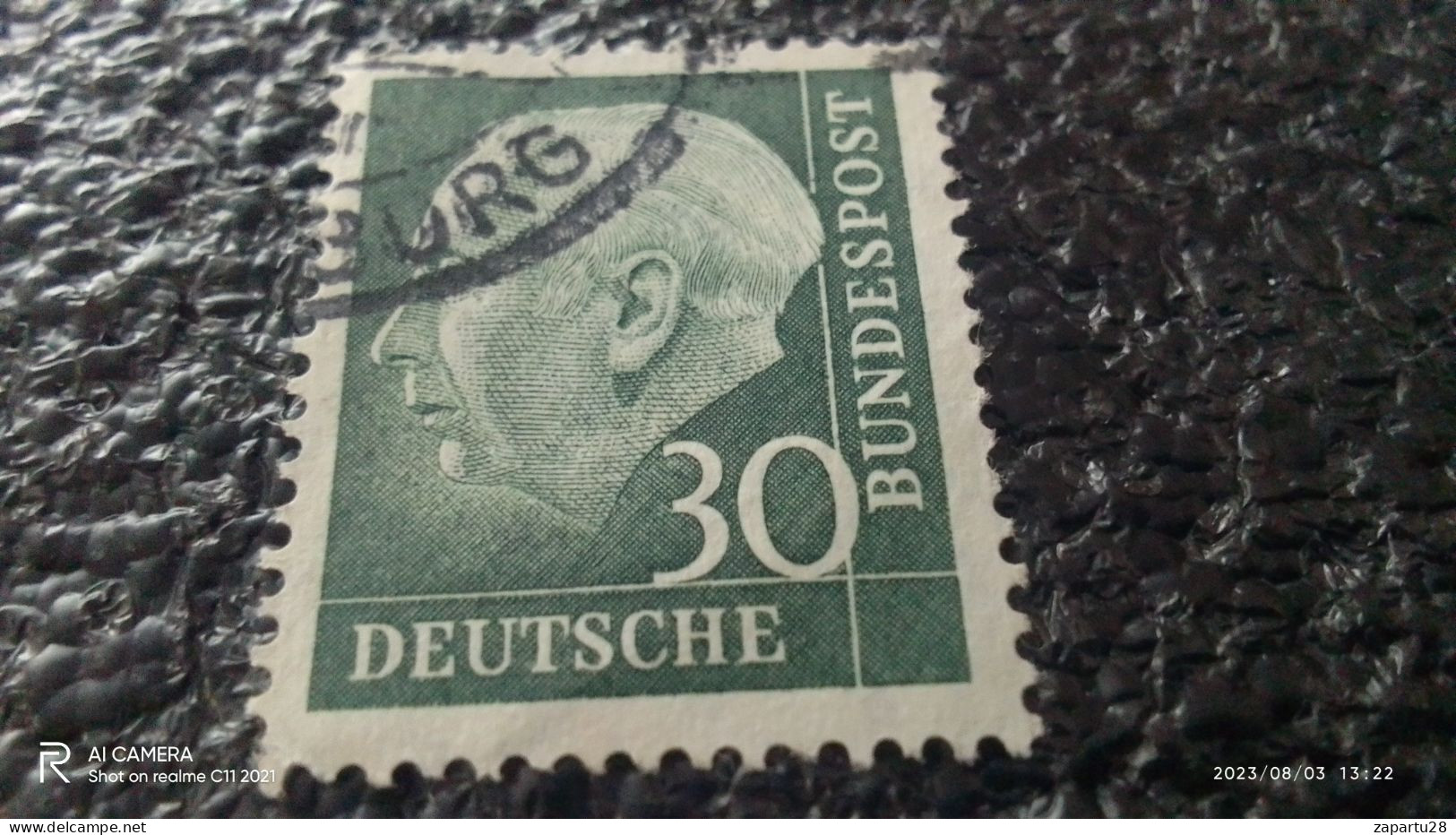 FEDERAL CUMHURİYETİ-1957       30PFG    DR. HEUSS    USED - Gebraucht