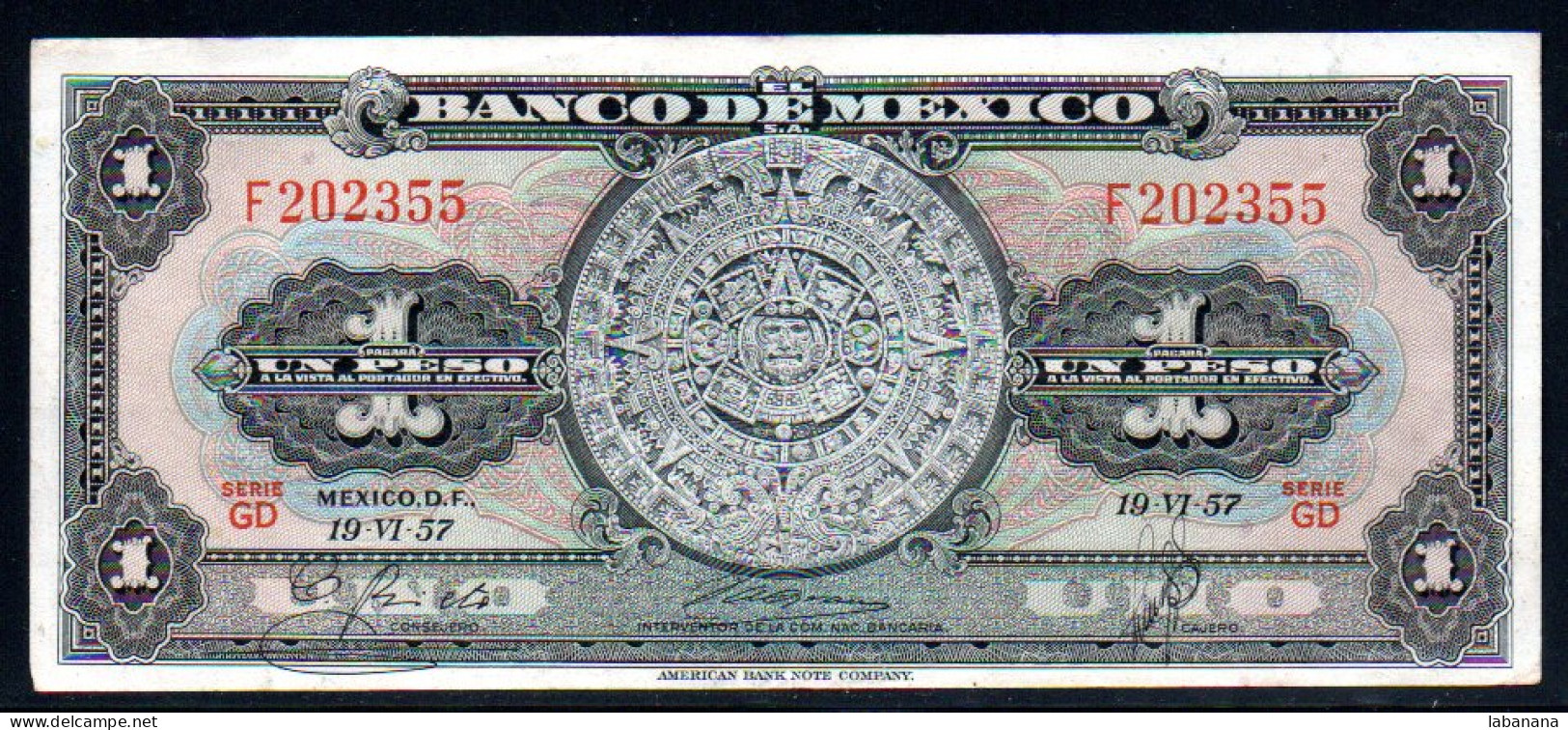 329-Mexique 1 Peso 1957 GD F202 - Mexique