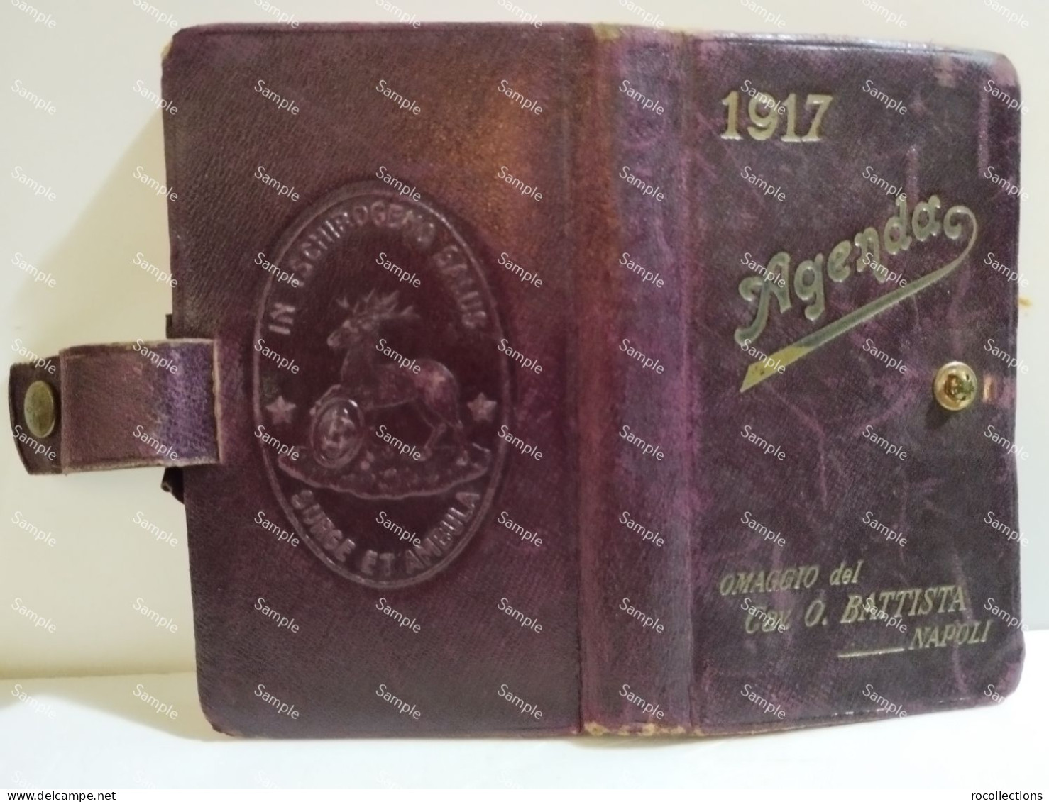 Italy Italia AGENDA 1917 Omaggio Cav. O. BATTISTA Napoli. - Other Book Accessories