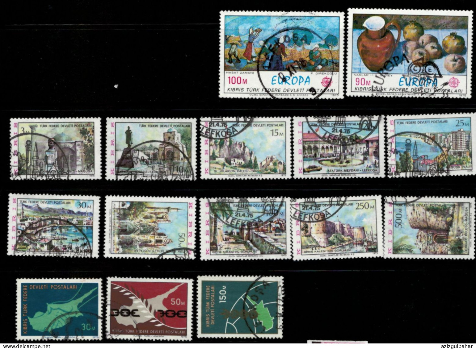 1975 - YEARLY SETS  - TURKISH  CYPRUS STAMPS - USED - Gebraucht