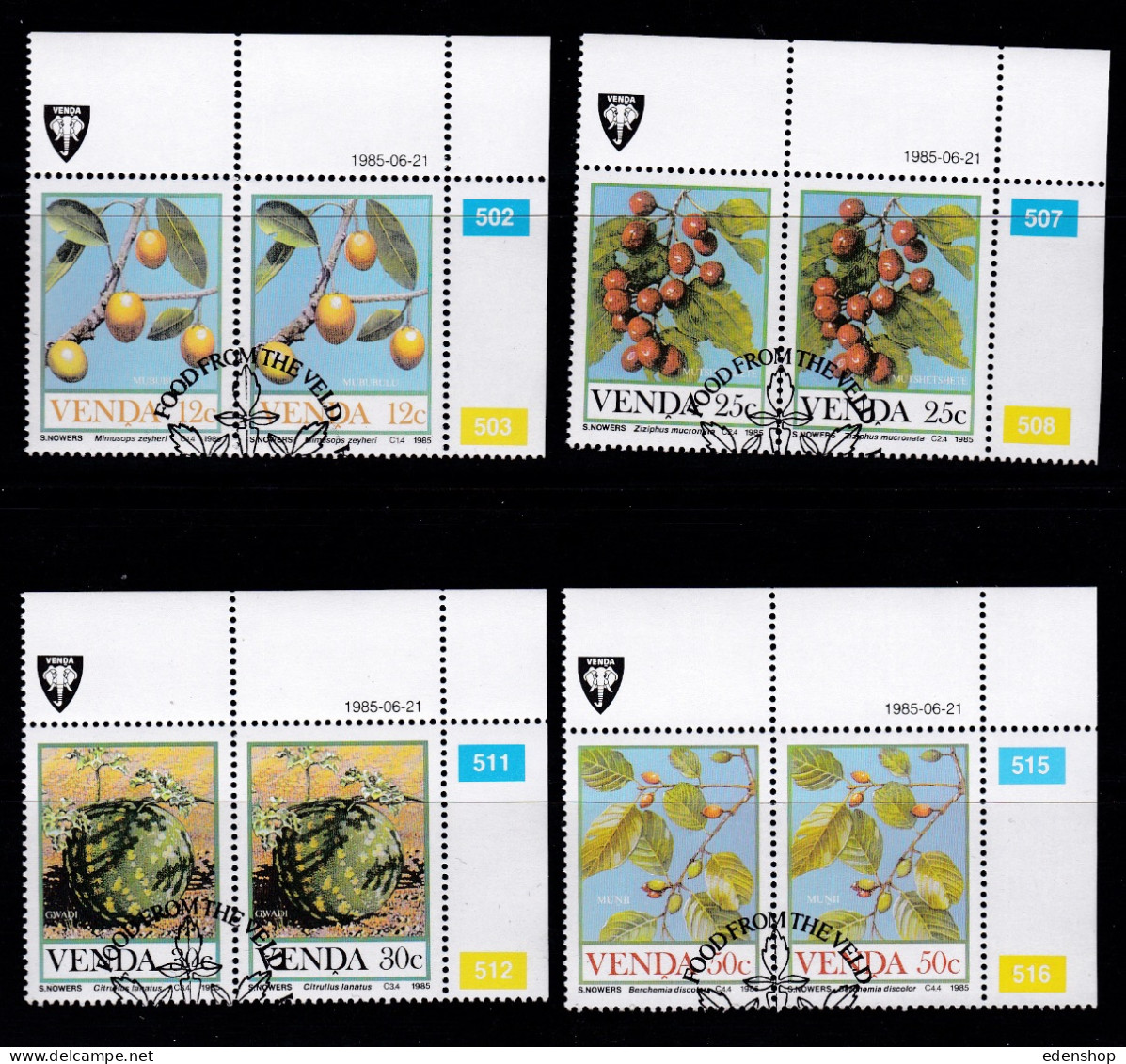 1985 VENDA SOUTH AFRICA VENDA  ALL ISSUES Birds, Writing, Fruit, Ferns, MNH Stamps, Control Blocks,FDCs,First Day sheets