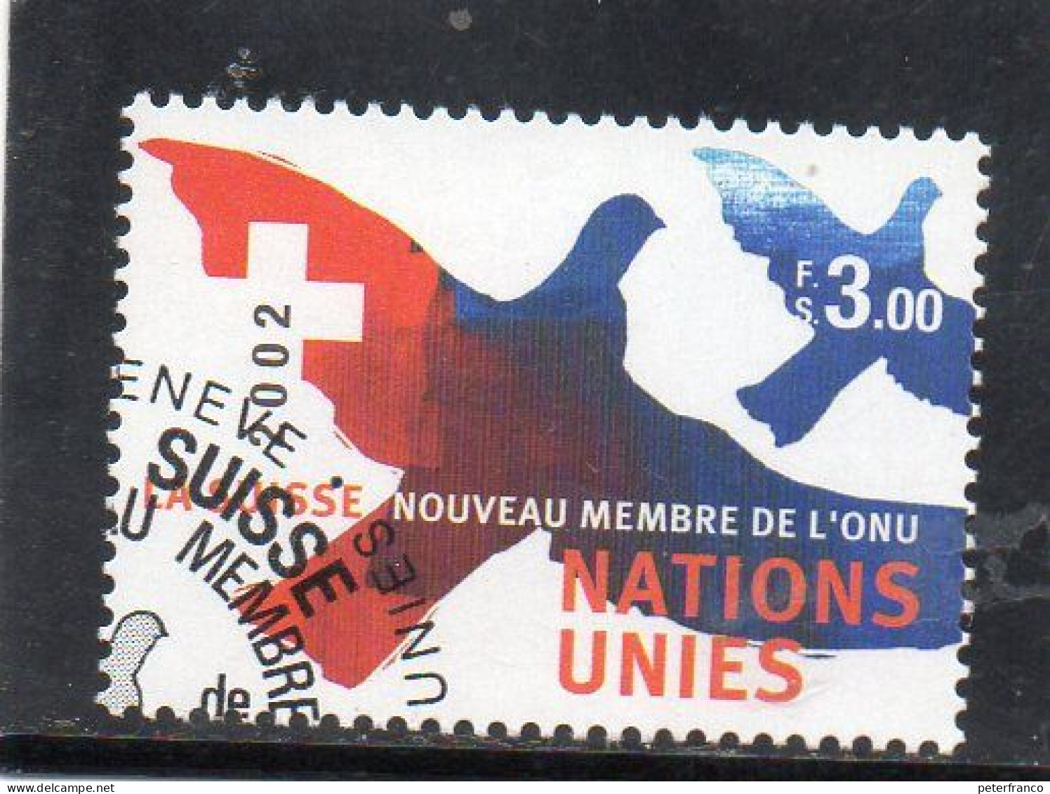 2002 Nazioni Unite - Ginevra  - La Svizzera Nuovo Membro Dell'ONU - Used Stamps