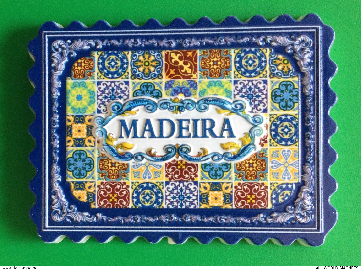 Archipelago Madeira Island Traditional Portugal Azulejo Souvenir Fridge Magnet - Turismo