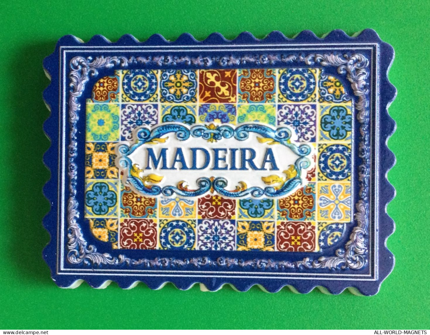 Archipelago Madeira Island Traditional Portugal Azulejo Souvenir Fridge Magnet - Tourismus