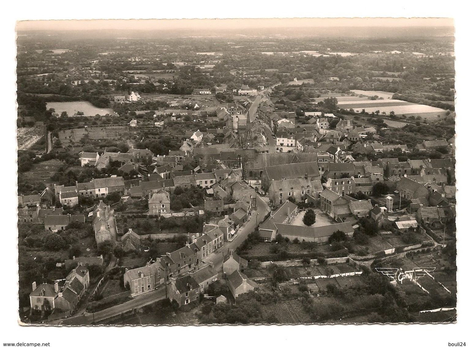 PLUVIGNER  EN MORBIHAN VUE AERIENNE  CPA  CIRCULEE - Pluvigner