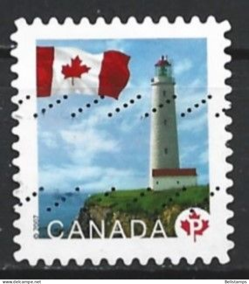 Canada 2007. Scott #2251 (U) Flag And Cao-des-Rosiers Lighthouse, Quebec - Oblitérés