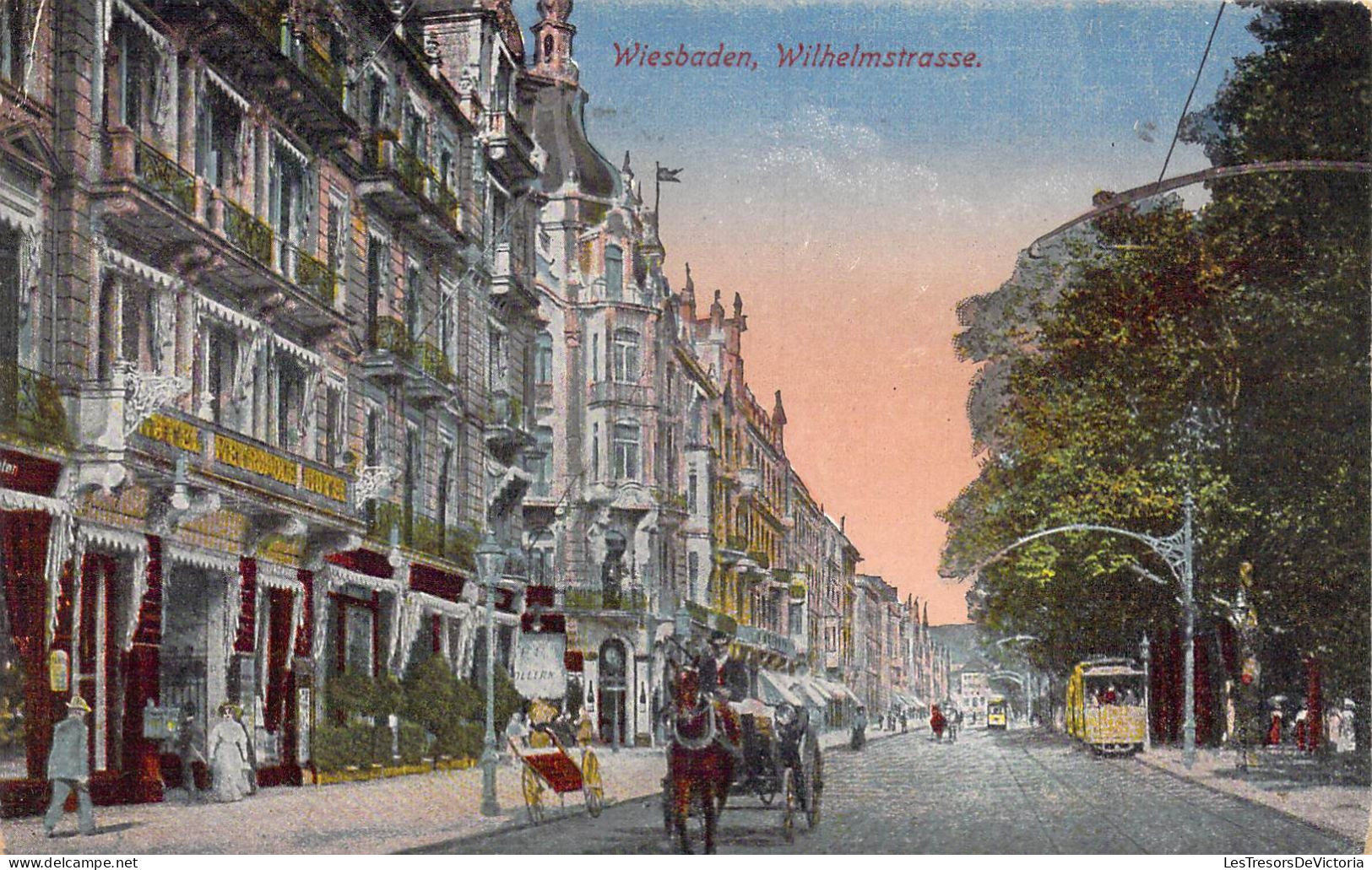 ALLEMAGNE - Wiesbaden - Wilhelmstrasse - Carte Postale Ancienne - Wiesbaden