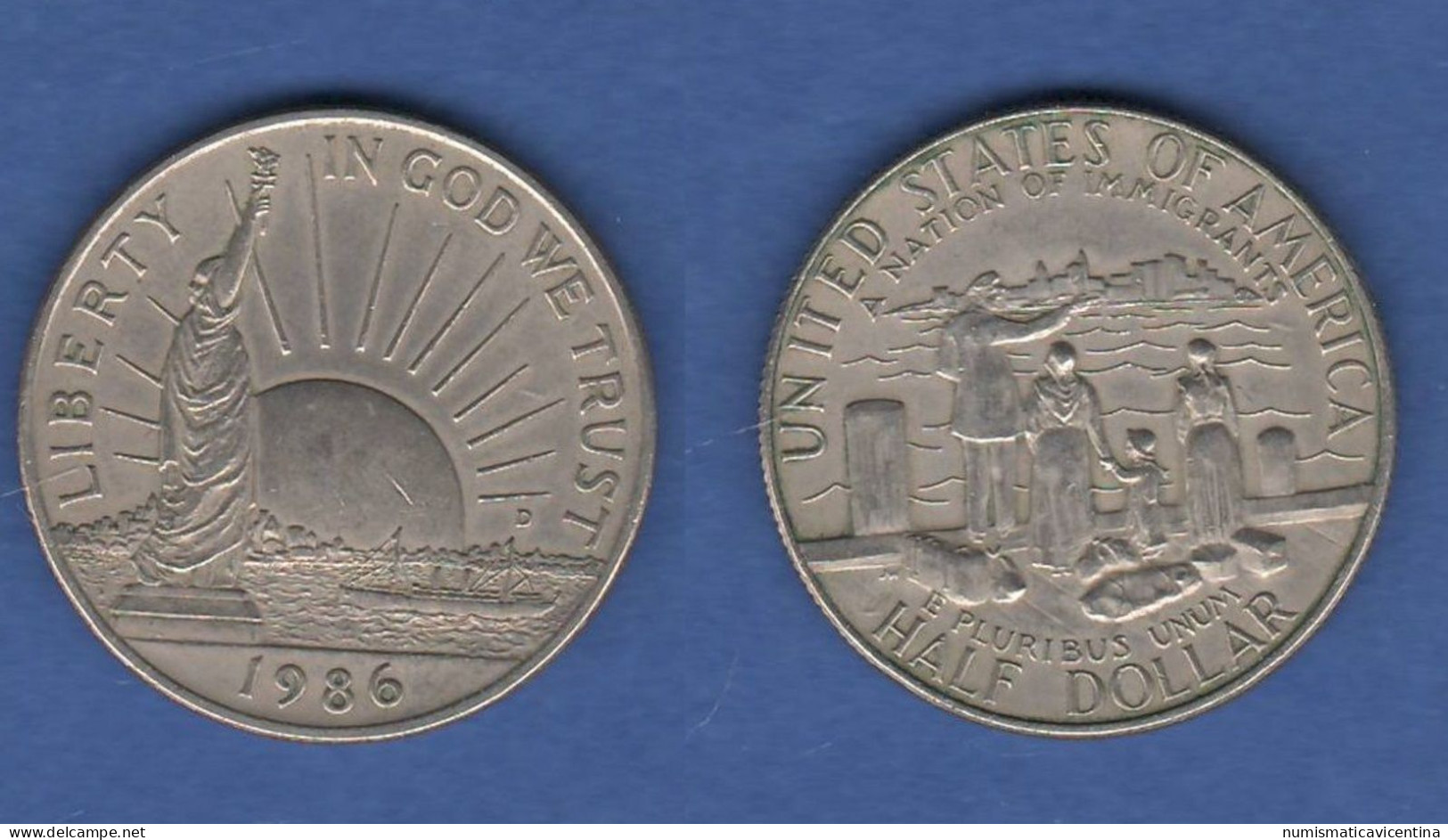 America Half Dollar 1986 Ellis Island USA Nichel Coin - Gedenkmünzen