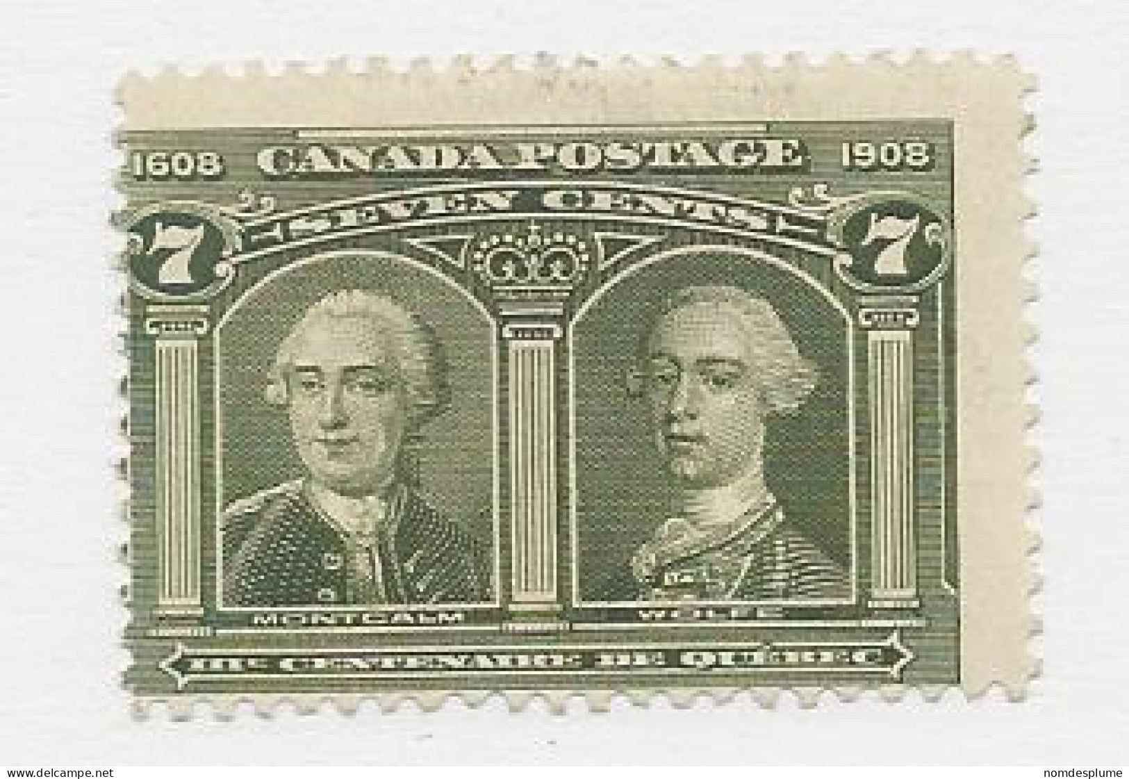 23327) Canada Mint Hinged * No Gum 1908 - Ongebruikt