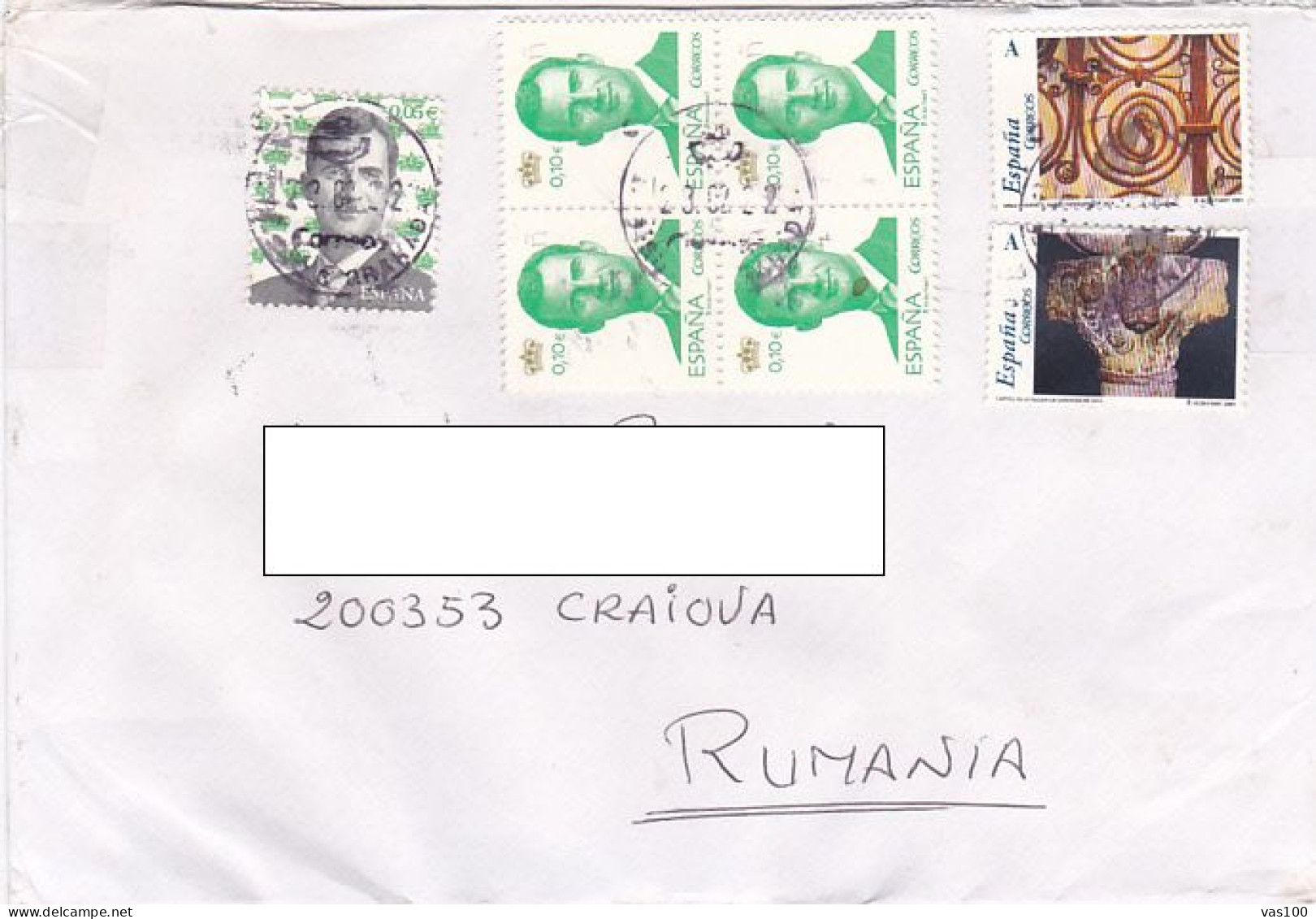 KING FELIPE VI, ARCHITECTURE, STAMPS ON COVER, 2022, SPAIN - Lettres & Documents