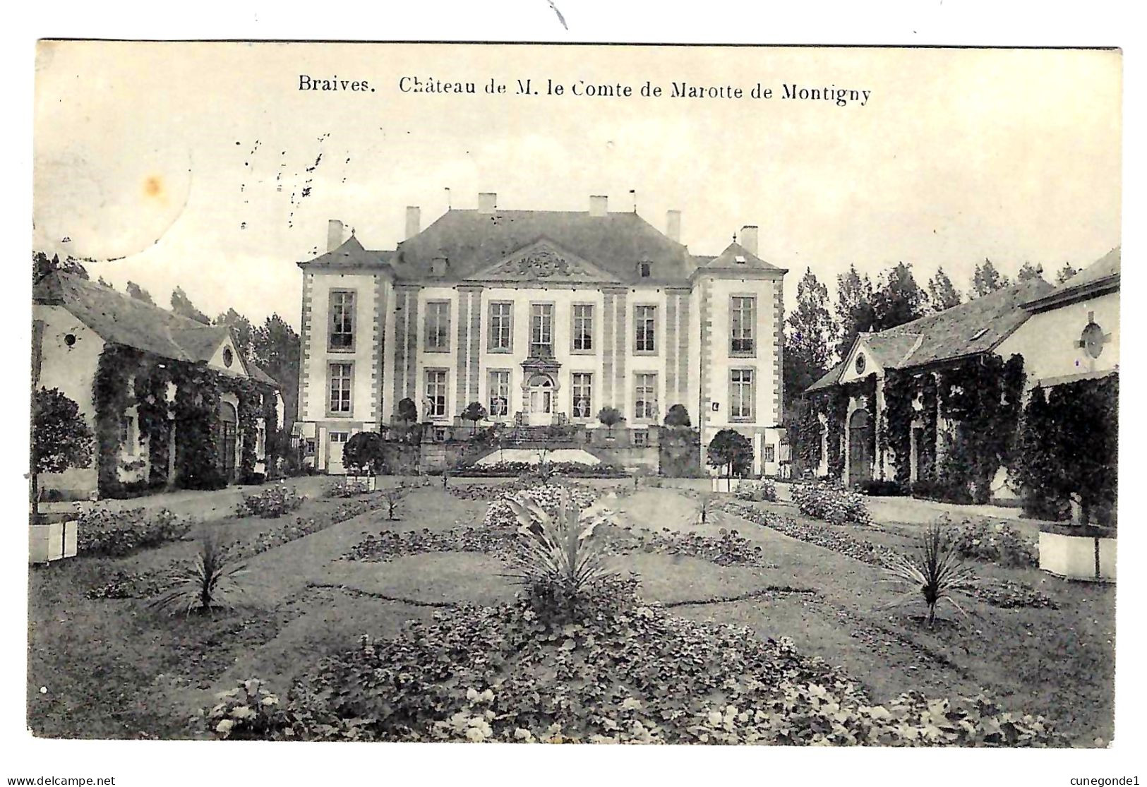 CPA BRAIVES : Château De M. Le Comte De Marotte De Montigny - Circulée 1912 - Edit. Laflotte Bas-Oha - 2 Scans - Braives