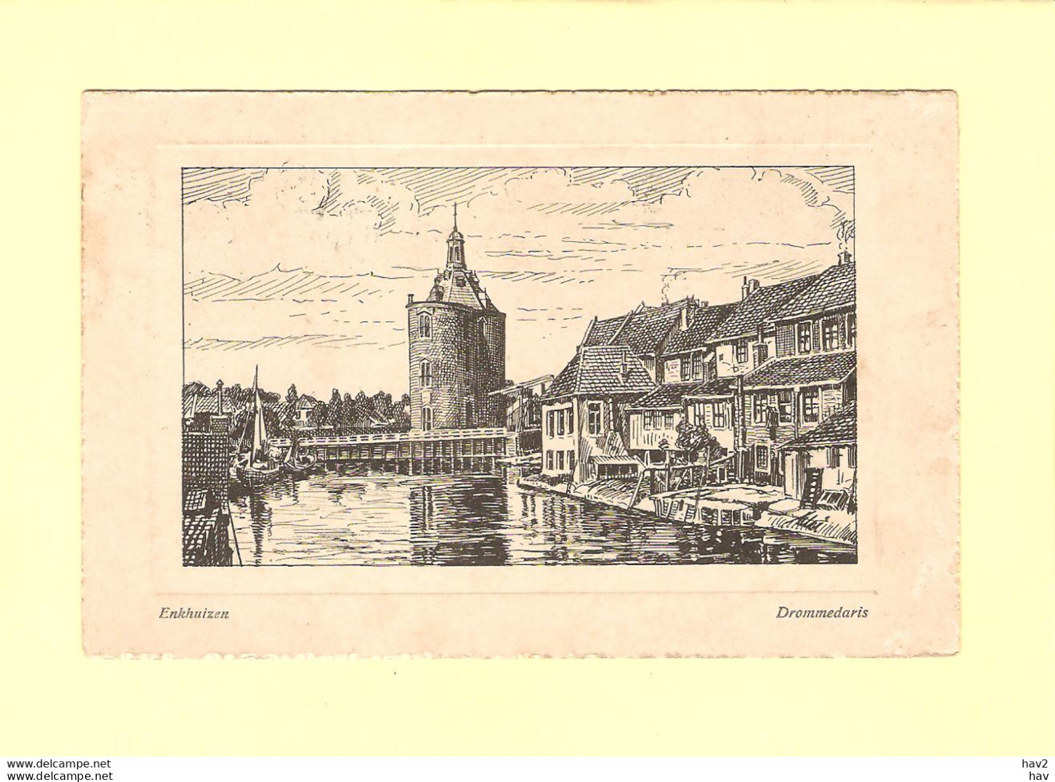 Enkhuizen Tekening Drommedaris RY34862 - Enkhuizen