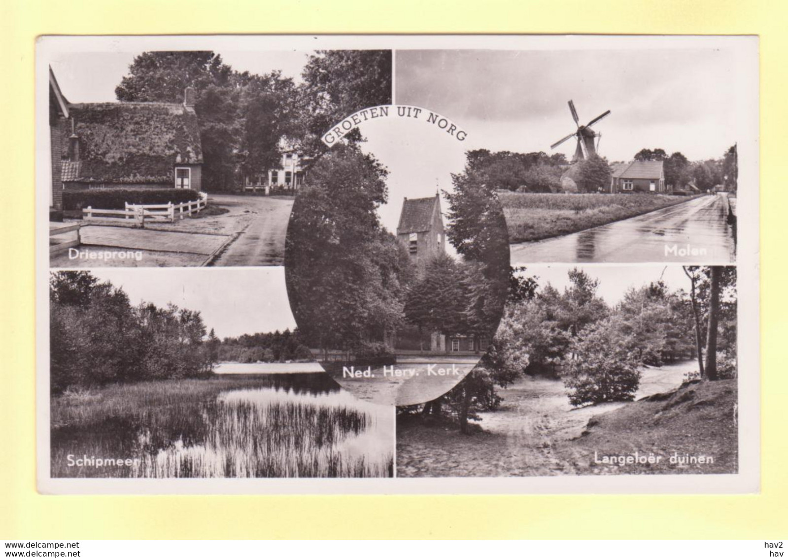 Norg  5-luik Met Molen RY21470 - Norg