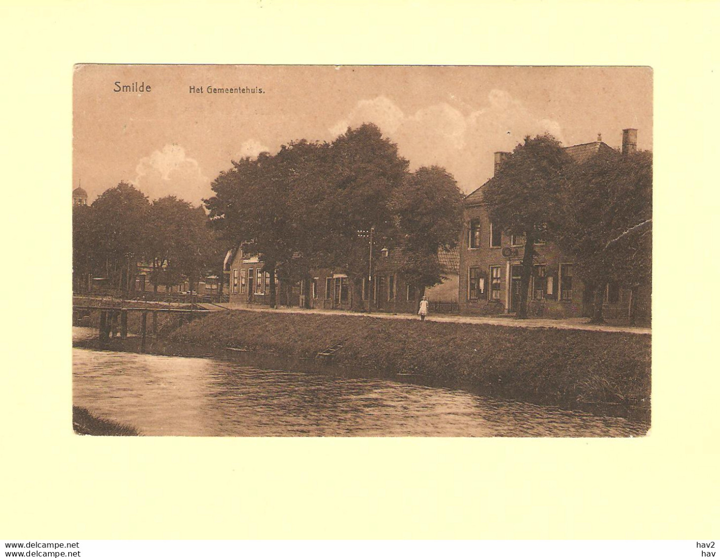 Smilde Gemeentehuis Langs Kanaal 1927 RY460448 - Smilde