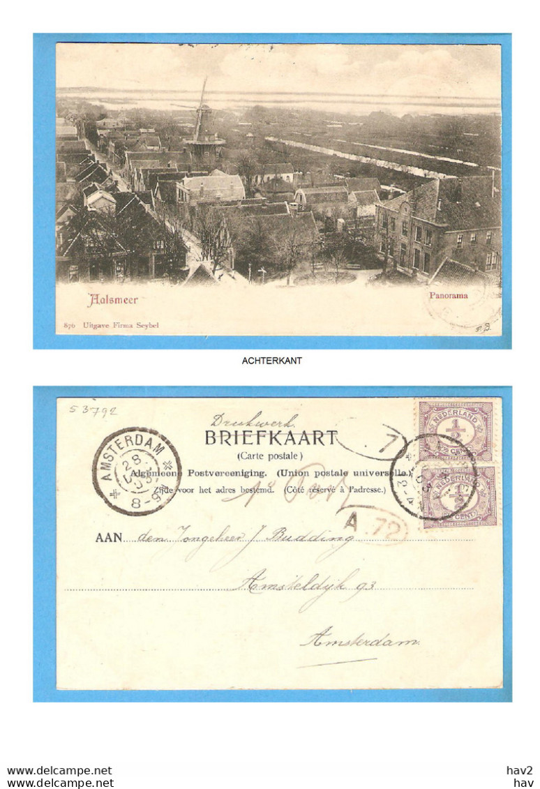 Aalsmeer Panorama Met Molen 1903 RY53792 - Aalsmeer