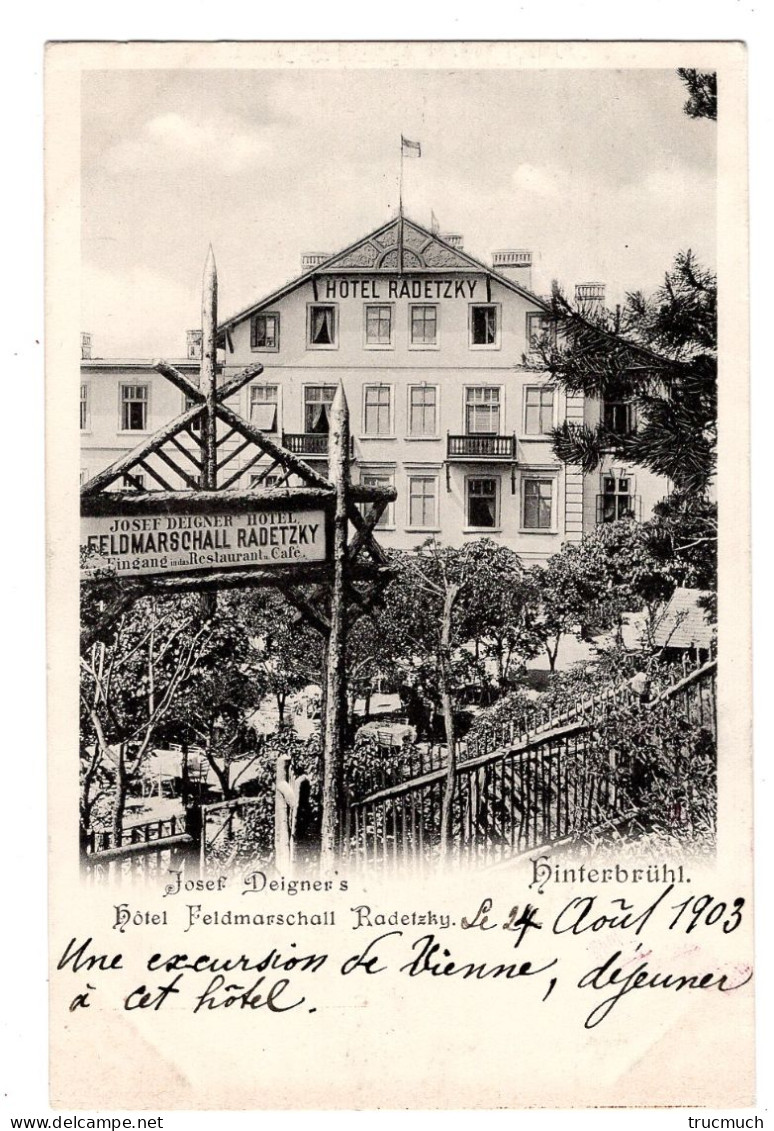 41 - HINTERBRÛHL - Josef Deigner's Hôtel Feldmarschall Radetzky - Mödling