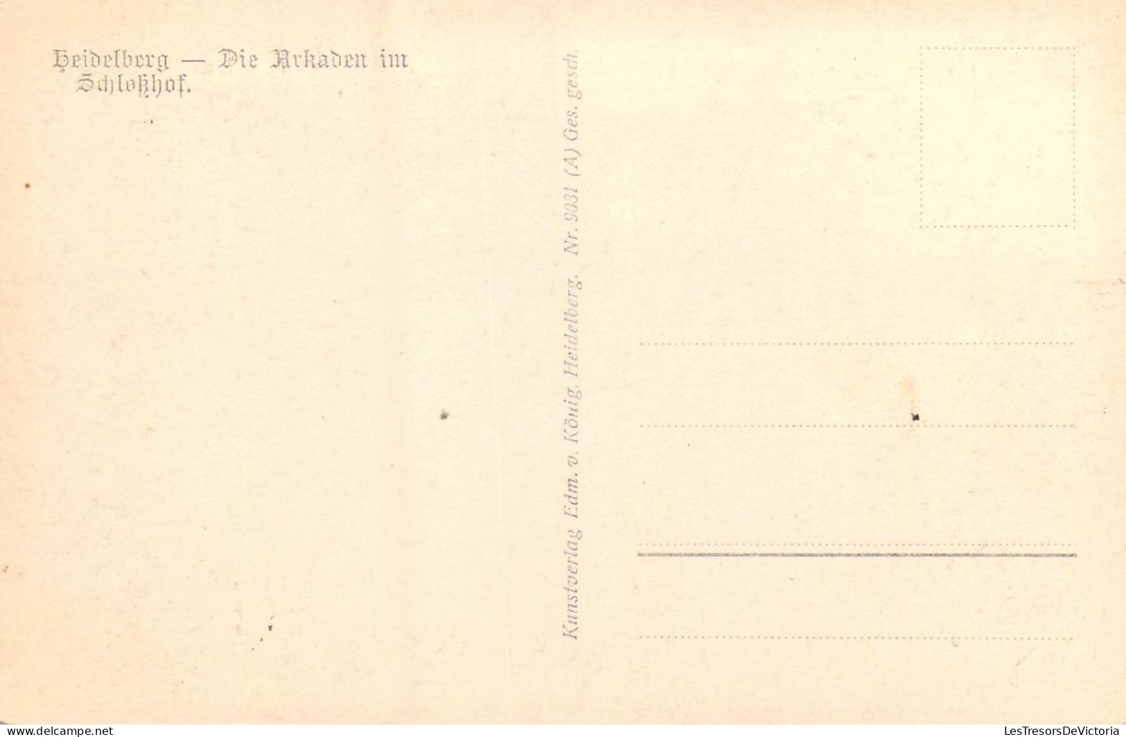 ALLEMAGNE - Heidelberg - Die Arkaden Im Schlokhof - Carte Postale Ancienne - Heidelberg