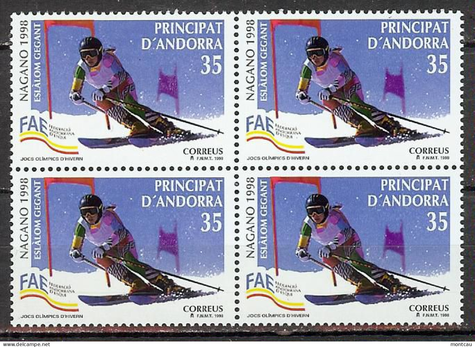 Andorra - 1998, JJOO Nagamo Ed 261(**) Bk - Hiver 1998: Nagano