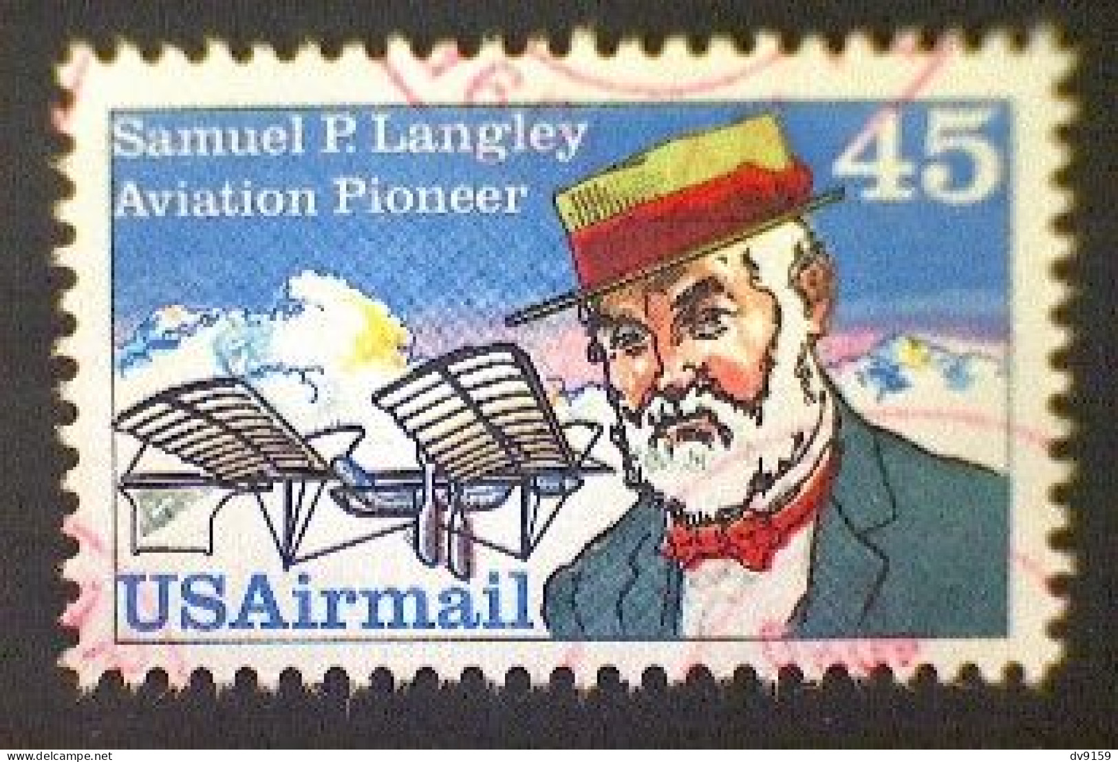 United States, Scott #C118, Used(o) Airmail, 1988, Langley And His Aerodrome, 45¢, Multicolored - 3a. 1961-… Used