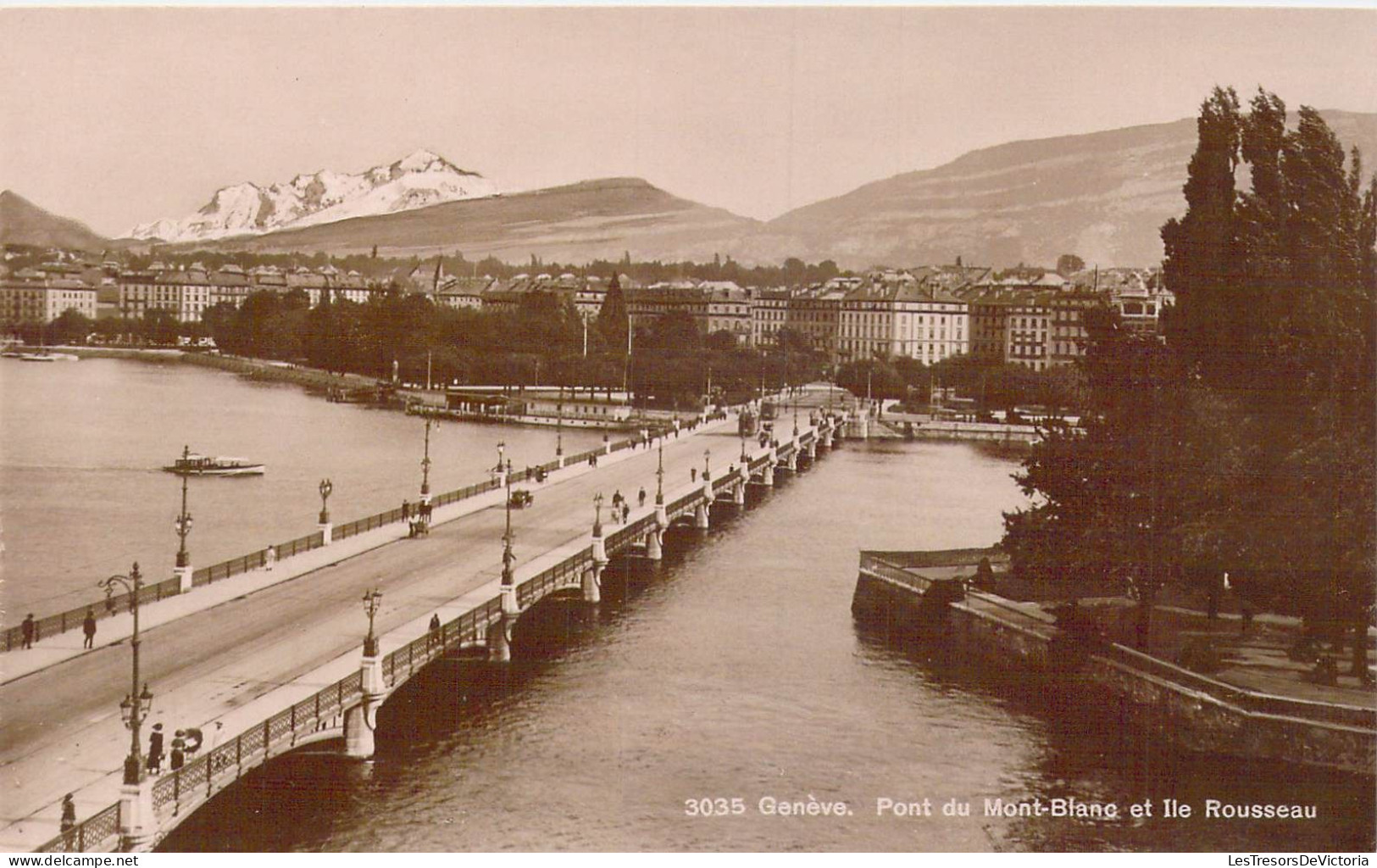 SUISSE - Genève - Pont Du Mont-Blanc Et Ile Rousseau - Carte Postale Ancienne - Genève