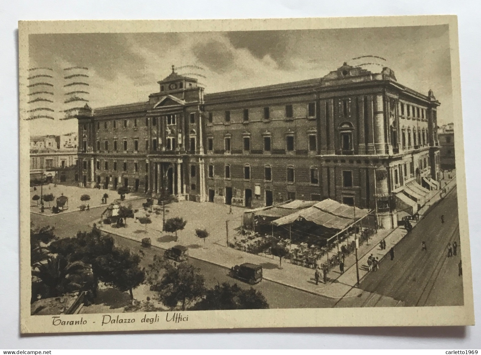 TARANTO - PALAZZO DEGLI UFFIZI 1939 VIAGGIATA FG - Taranto