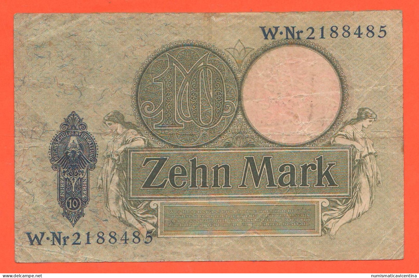Germania 10 Mark 1906 Germany Banknotes - 10 Mark