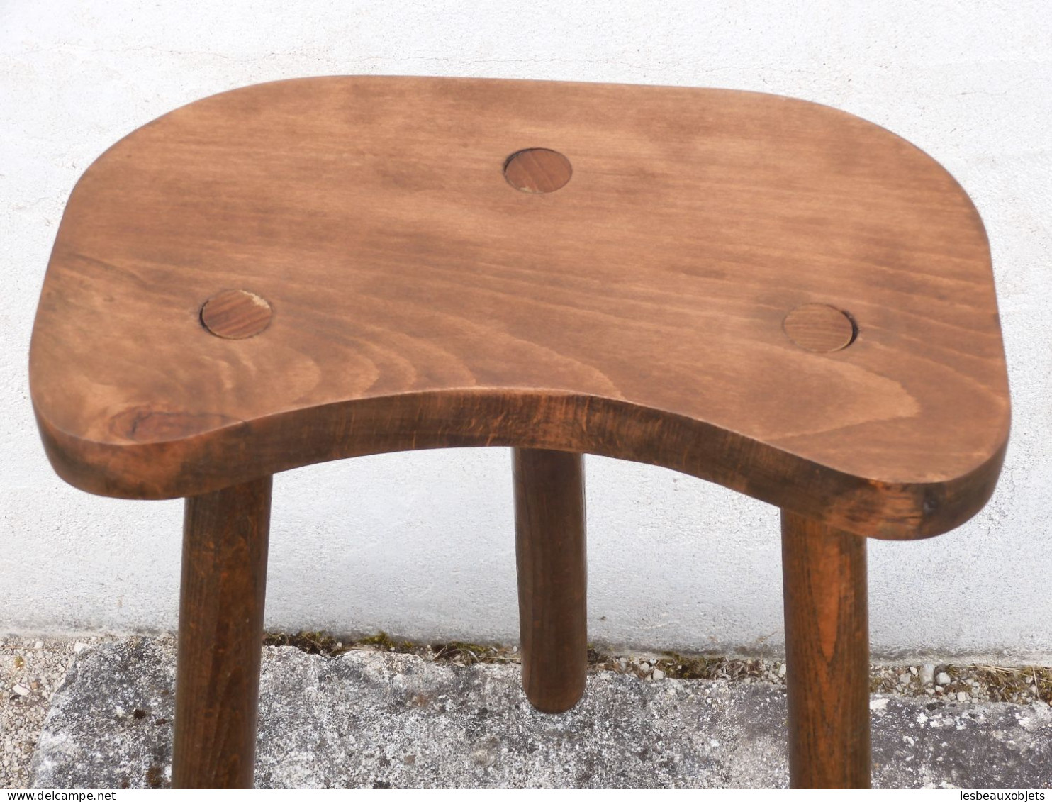 -ANCIEN TABOURET BANC TRIPODE BOIS BANC DE BERGER DE TRAITE Ou AUTRE Déco XXe   E - Altri & Non Classificati