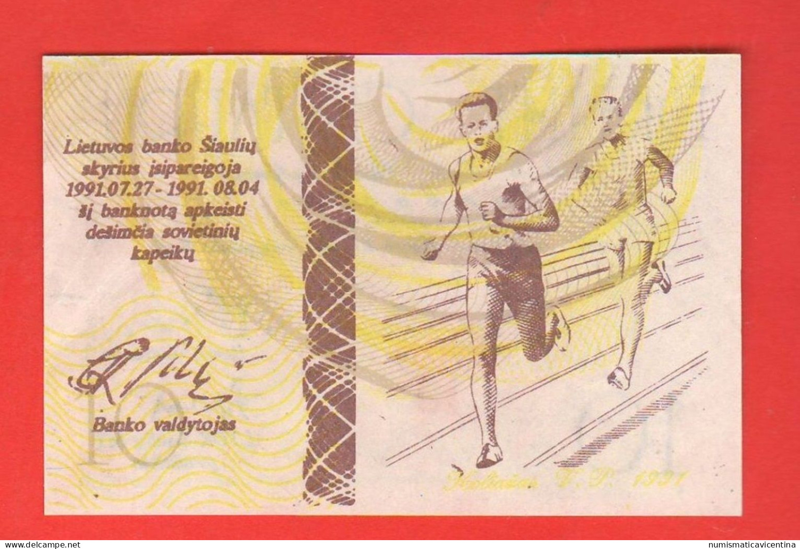 Lituania 10 Litaru 1991 Lithuania Lituanie Olympic Games - Litouwen