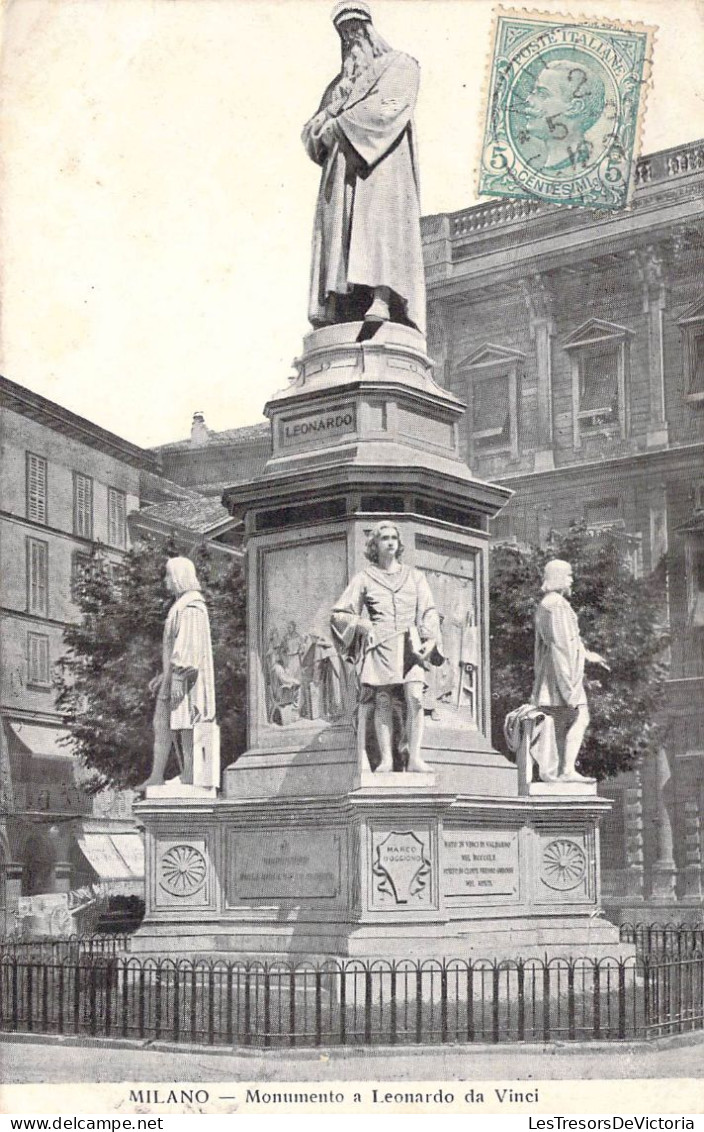 ITALIE - Milano - Monumento A Leonardo Da Vinci - Carte Postale Ancienne - Milano (Mailand)