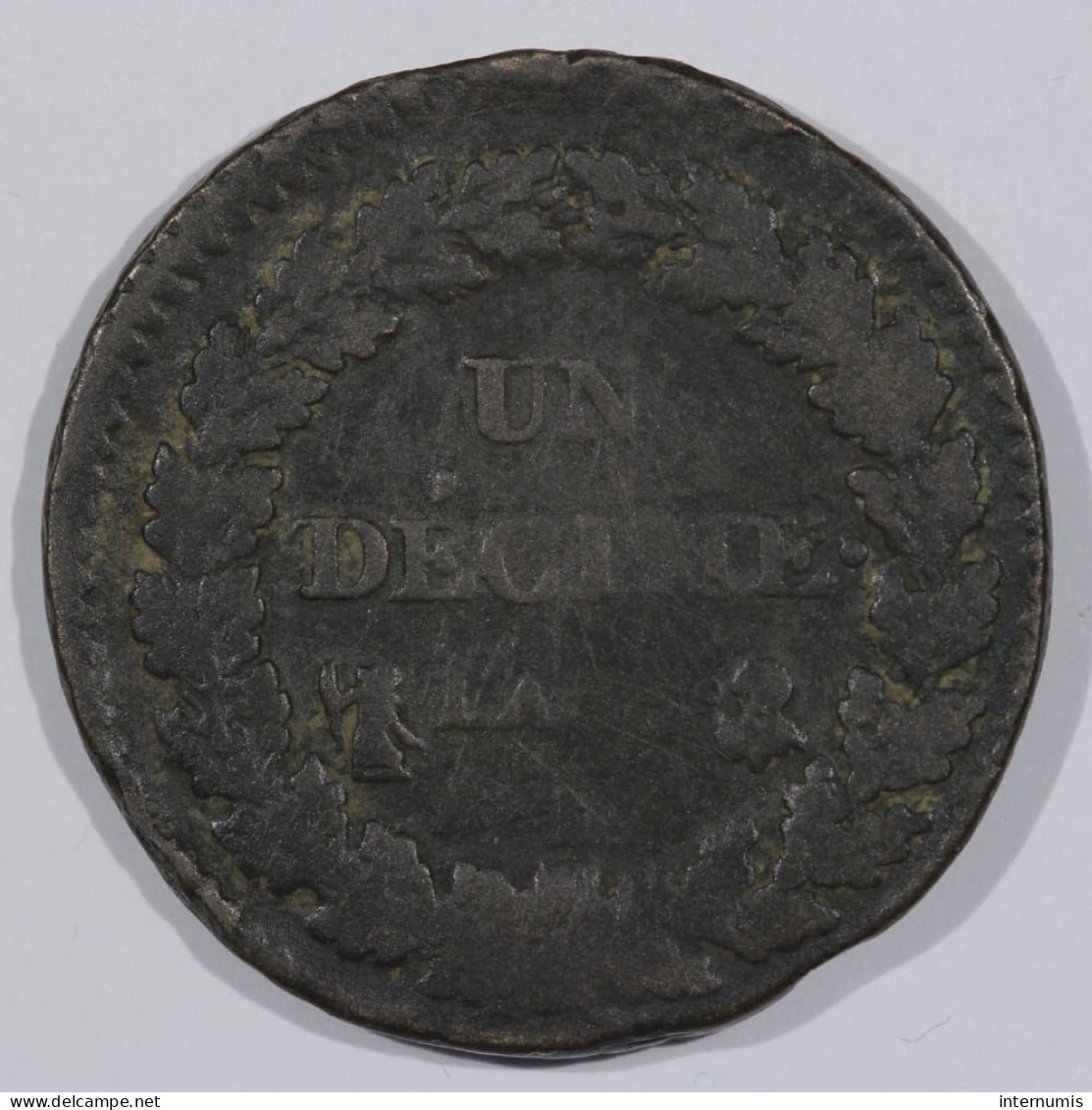 France, Dupré, 1 Decime, An 8, I - Limoges, Cuivre (Copper), KM#644, Gad.187a & F.129/46 - 1 Décime
