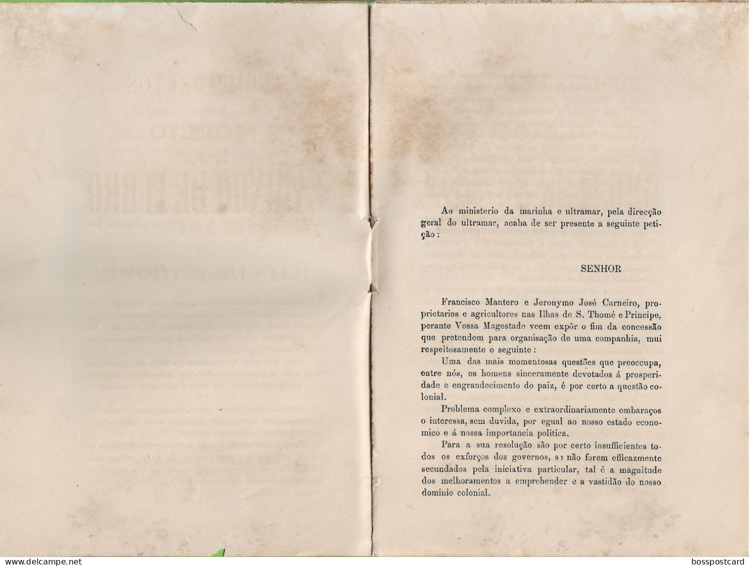 S. Tomé E Príncipe - Apontamentos Sobre O Projecto De Um Caminho De Ferro, 1890 - Portugal - Livres Anciens