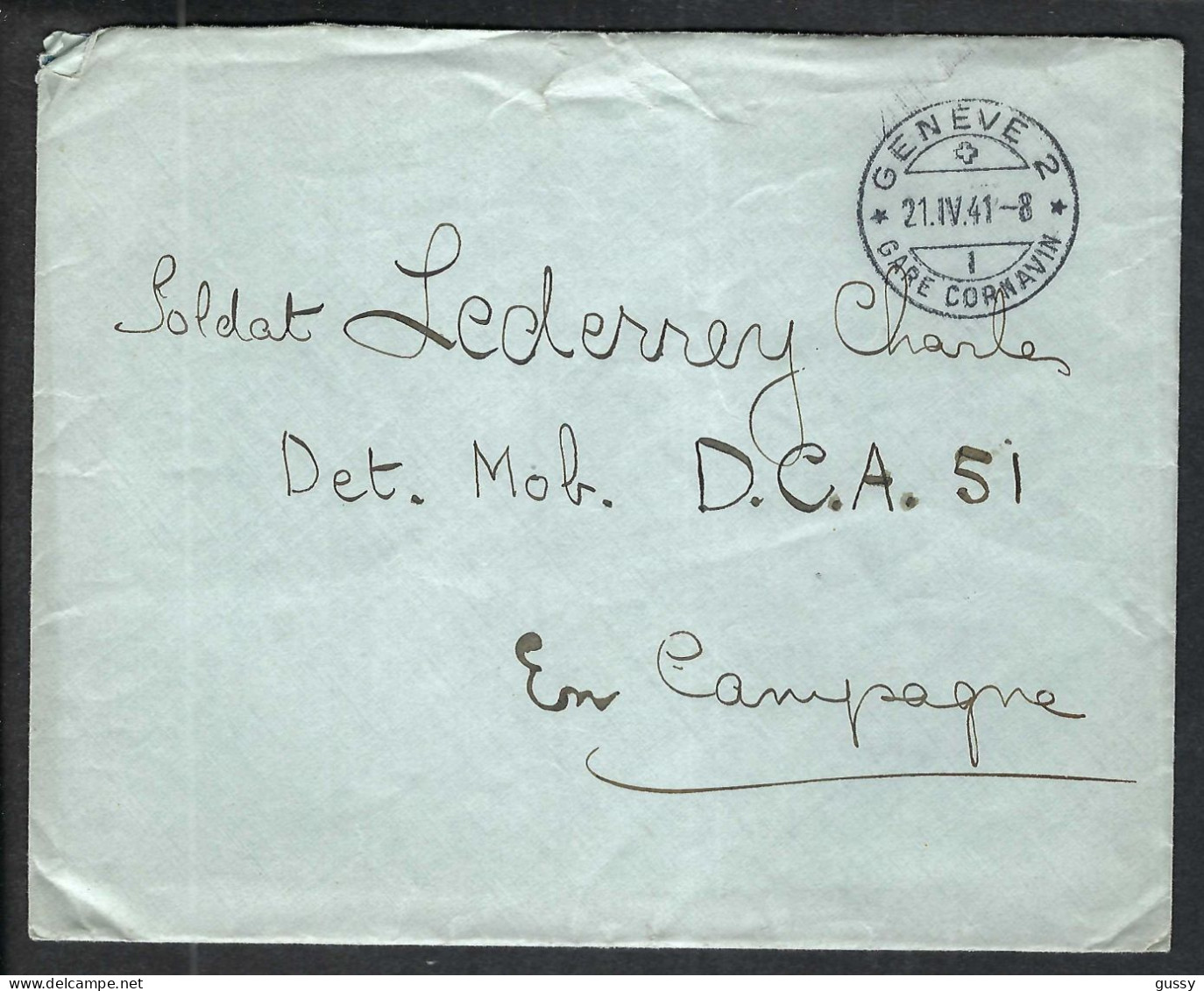 SUISSE 1941: LSC En FM De Genève (GE) - Portofreiheit