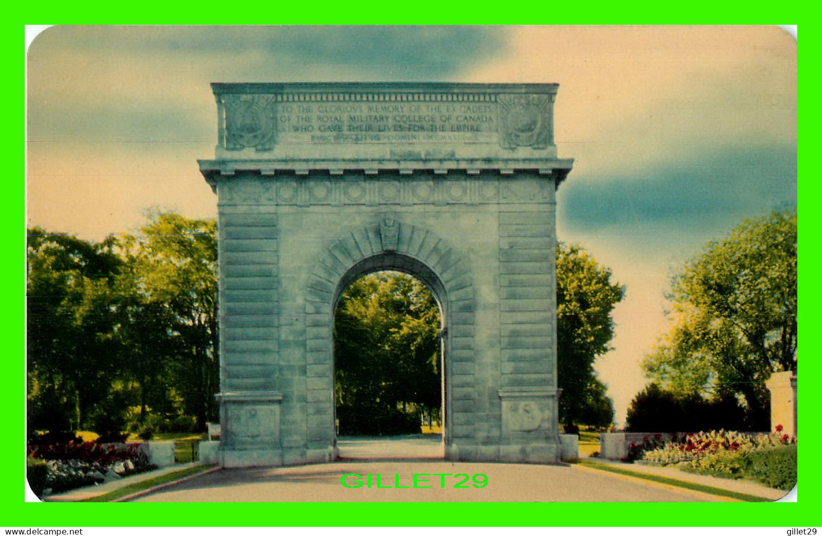 KINGSTON, ONTARIO - MEMORIAL ARCH, ROYAL MILITARY COLLEGE - THE PHOTOGELATINE ENGRAVING CO LTD - - Kingston