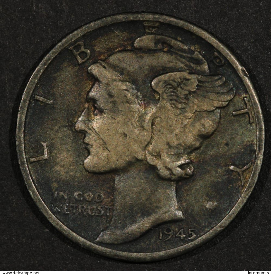 Etats-Unis / USA, Mercury, Lot (2) Dime, 1943 & 1945-D, Argent (Silver), KM#140 - 1916-1945: Mercury