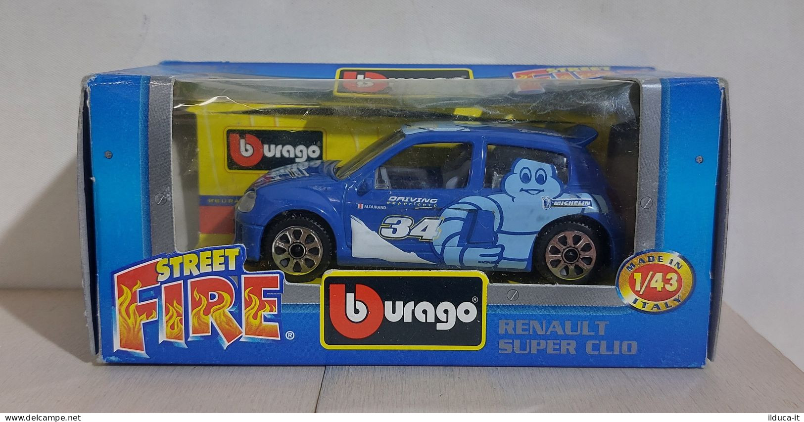 I116181 BURAGO 1/43 Serie Street Fire - Renault Super Clio - Box - Burago