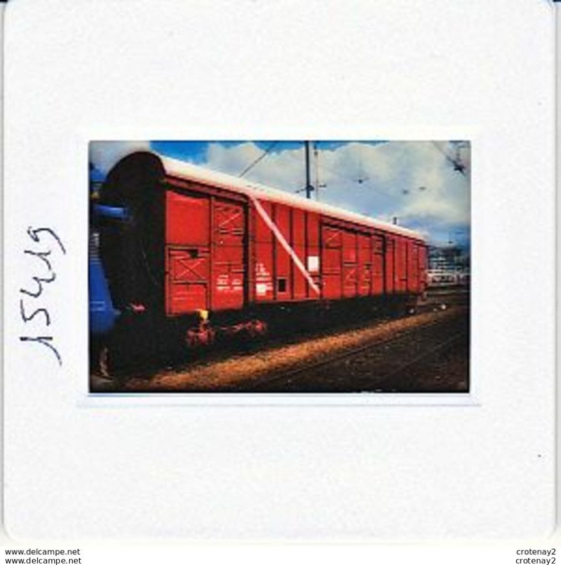 Photo Diapo Diapositive Slide Train Wagon Couvert à Bogies SNCF Le 12/09/1998 VOIR ZOOM - Diapositives