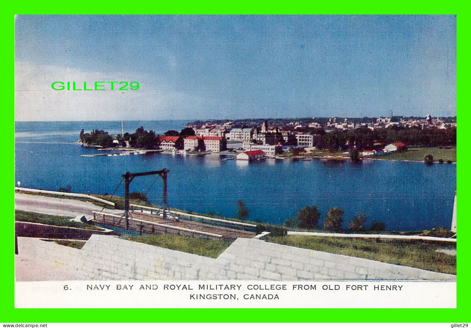 KINGSTON, ONTARIO - NAVY BAY AND ROYAL MILITARY COLLEGE FROM OLD FORT HENRY - CARTE PHOTO - - Kingston