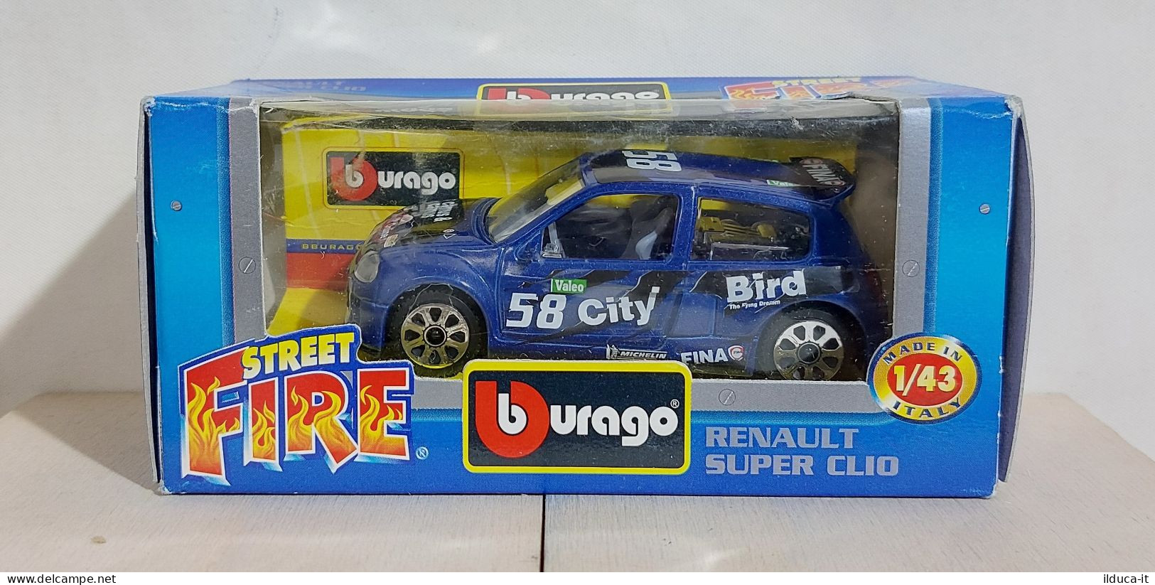 I116230 BURAGO 1/43 Serie Street Fire - Renault Super Clio - Box - Burago