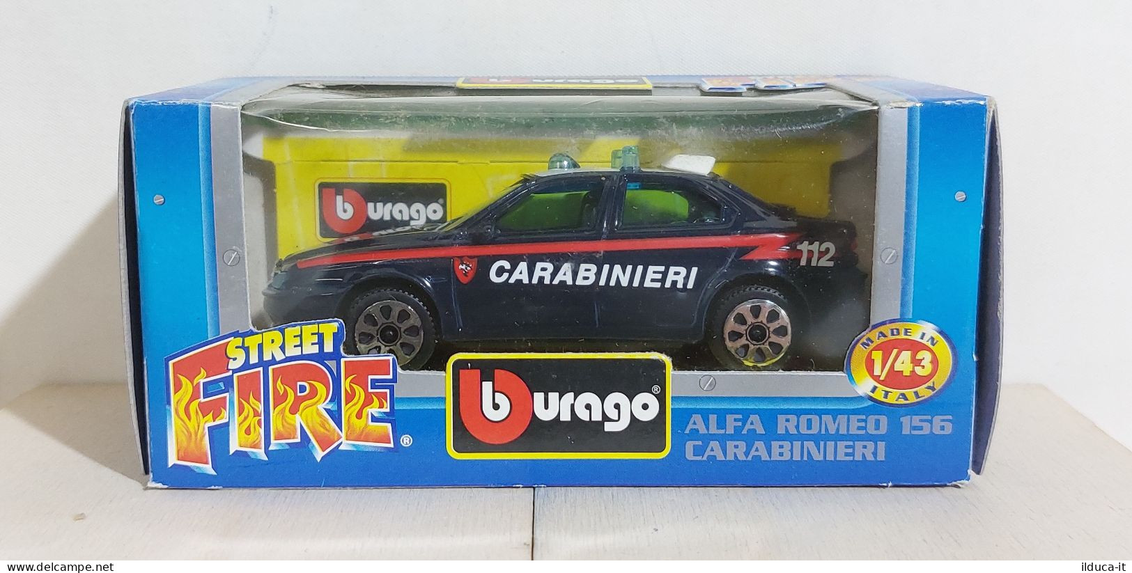 I116234 BURAGO 1/43 Serie Street Fire - Alfa Romeo 156 Carabinieri - Box - Burago