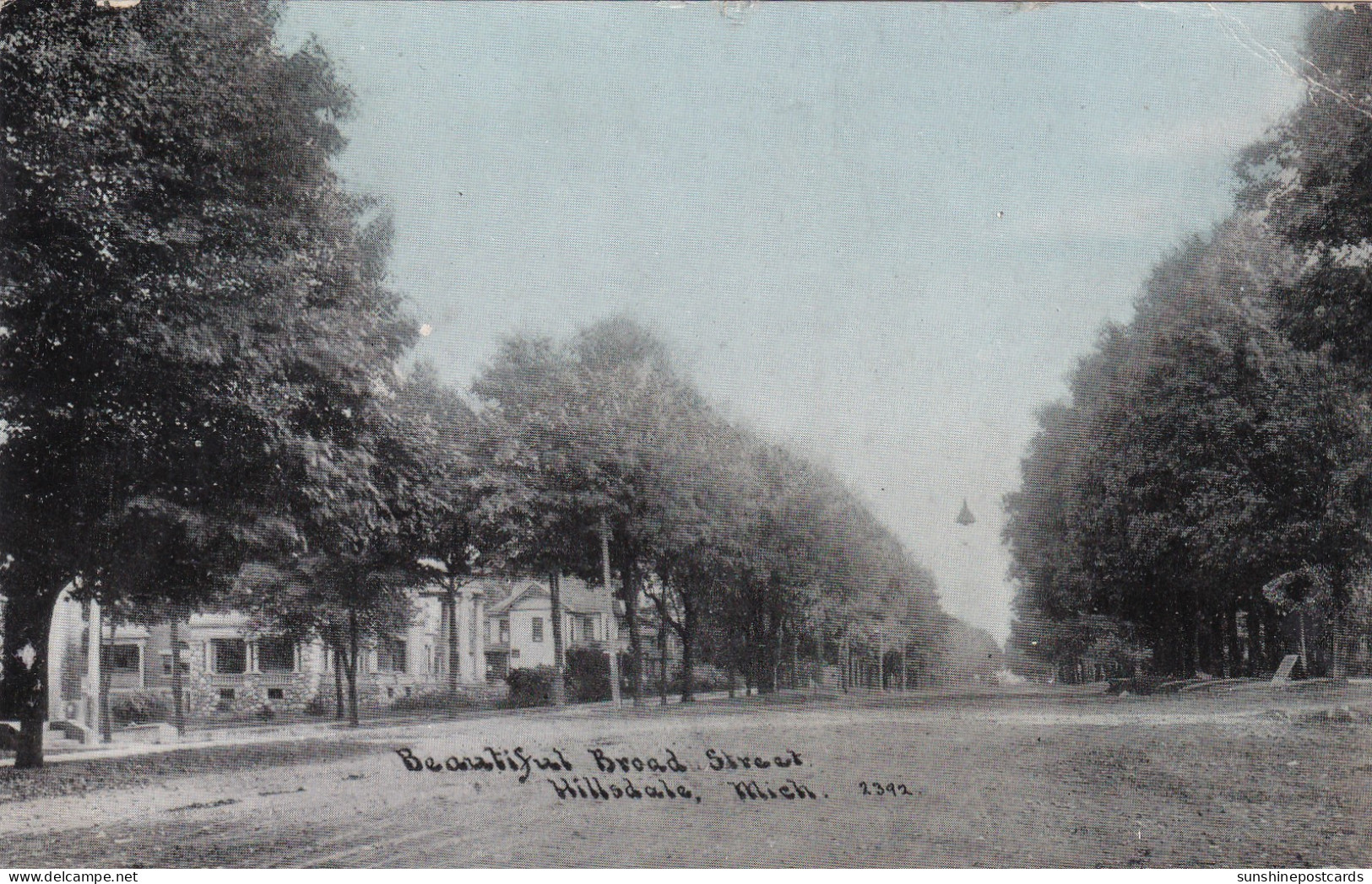 Michigan Hillsdale Beautiful Broad Street 1909 - Grand Rapids