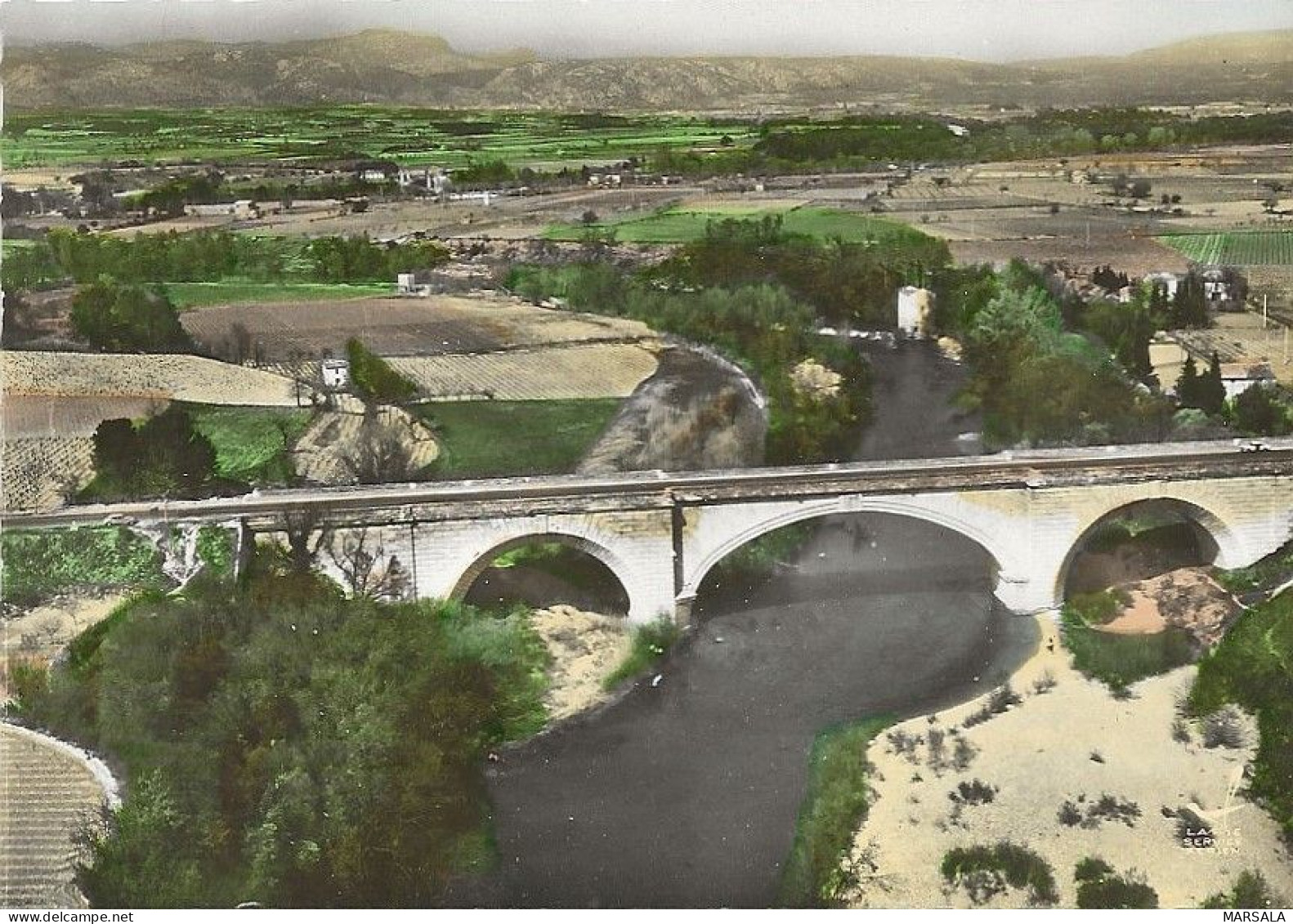 CPSM Gignac  La Vallée De L'Herault Et Le Pont En Pierre  Datant De 1807 - Gignac