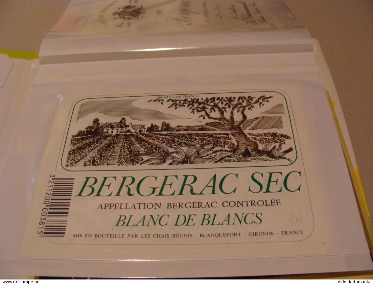 Etiquette De Vin Jamais Collée Wine Label  Weinetikett   1 Etiquettes Sud Ouest Bergerac Sec - Bergerac