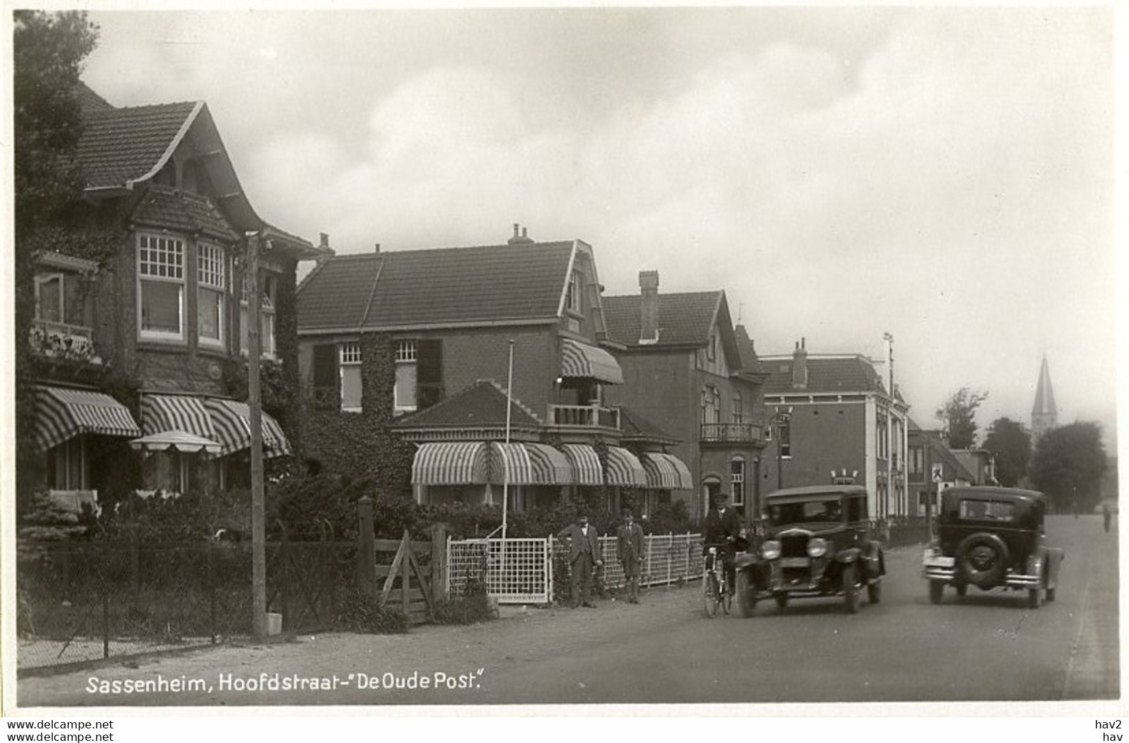 Sassenheim Hoofdstraat Oude Autos Kerk AM4201 - Sassenheim