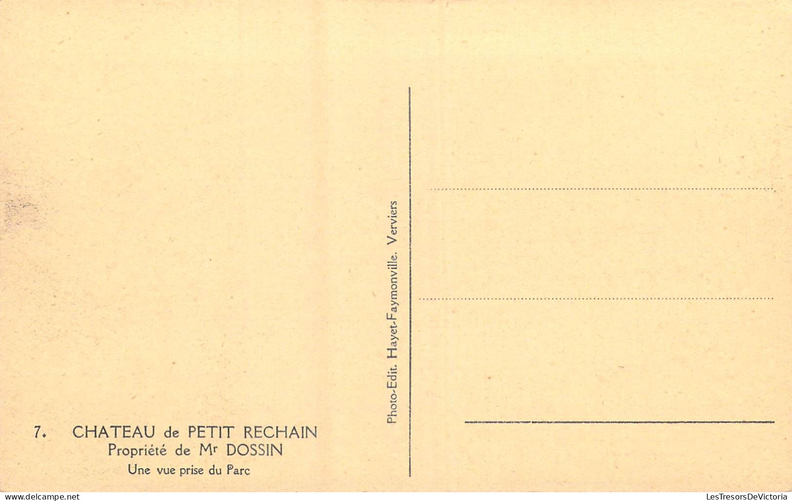 BELGIQUE - Château De Petit Rechain - Propriété De Mr Dossin - Carte Postale Ancienne - Verviers