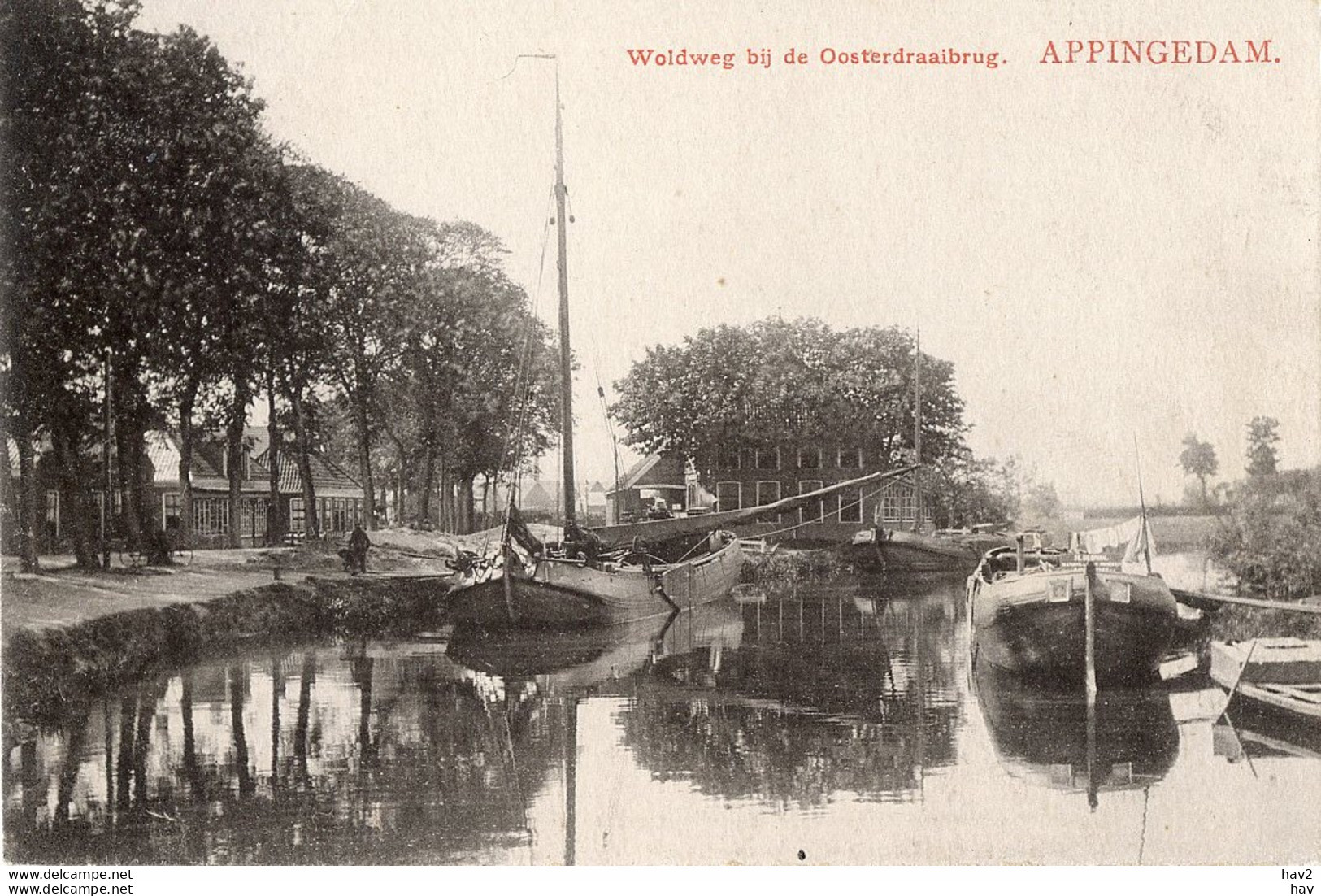 Appingedam Woldweg Oosterdr.brug Binnenvaar AM4588 - Appingedam