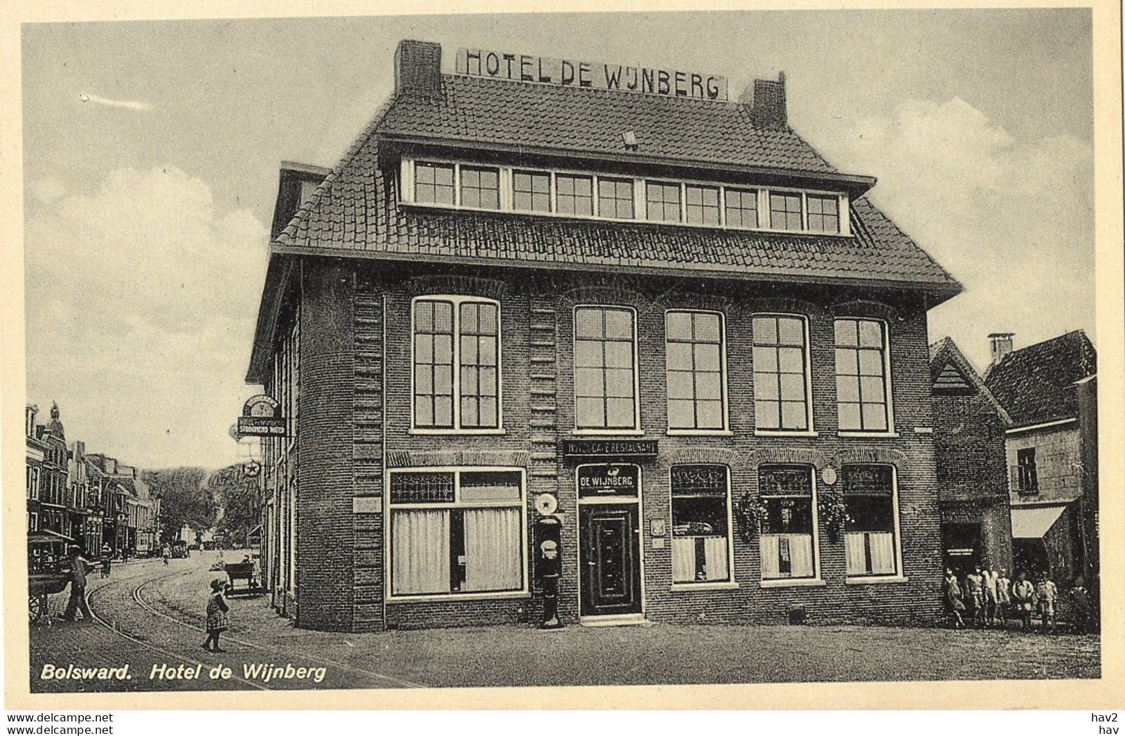 Bolsward Hotel Café De Wijnberg Benzinepomp AM4563 - Bolsward